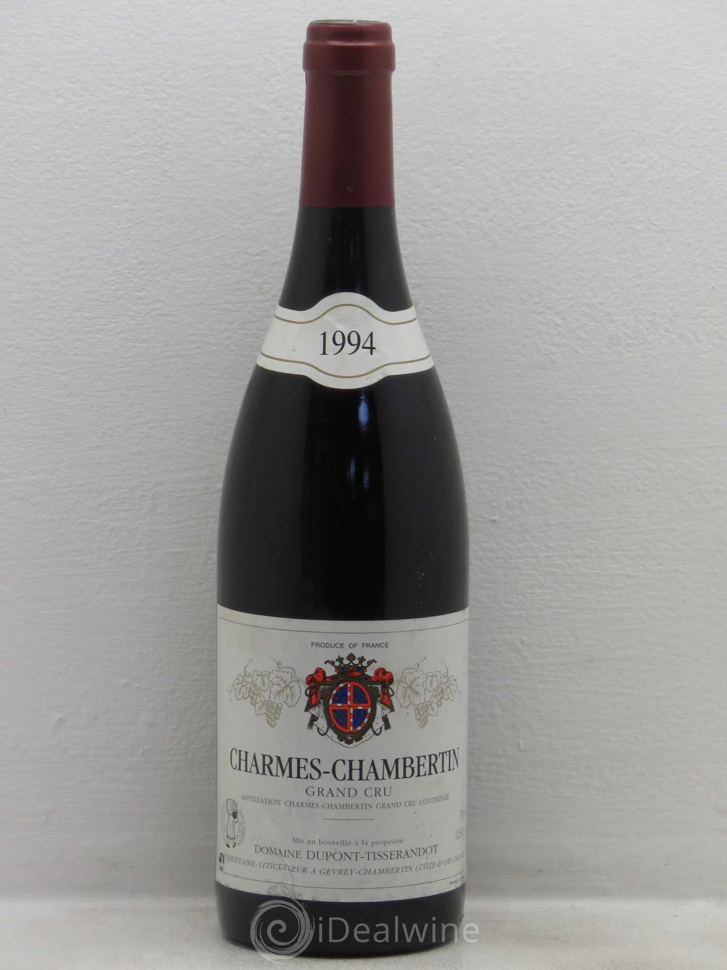 Charmes-Chambertin Grand Cru Dupont-Tisserandot (Domaine) 1994 - Lot de 1 bouteille - 0