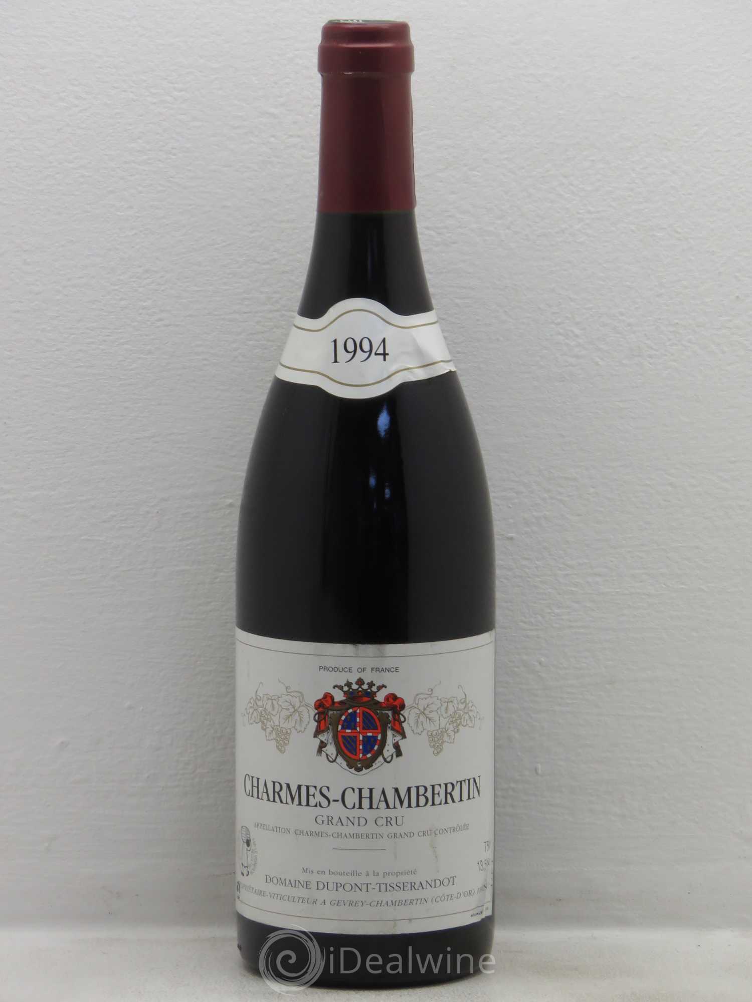 Charmes-Chambertin Grand Cru Dupont-Tisserandot (Domaine) 1994 - Lot de 1 bouteille - 0