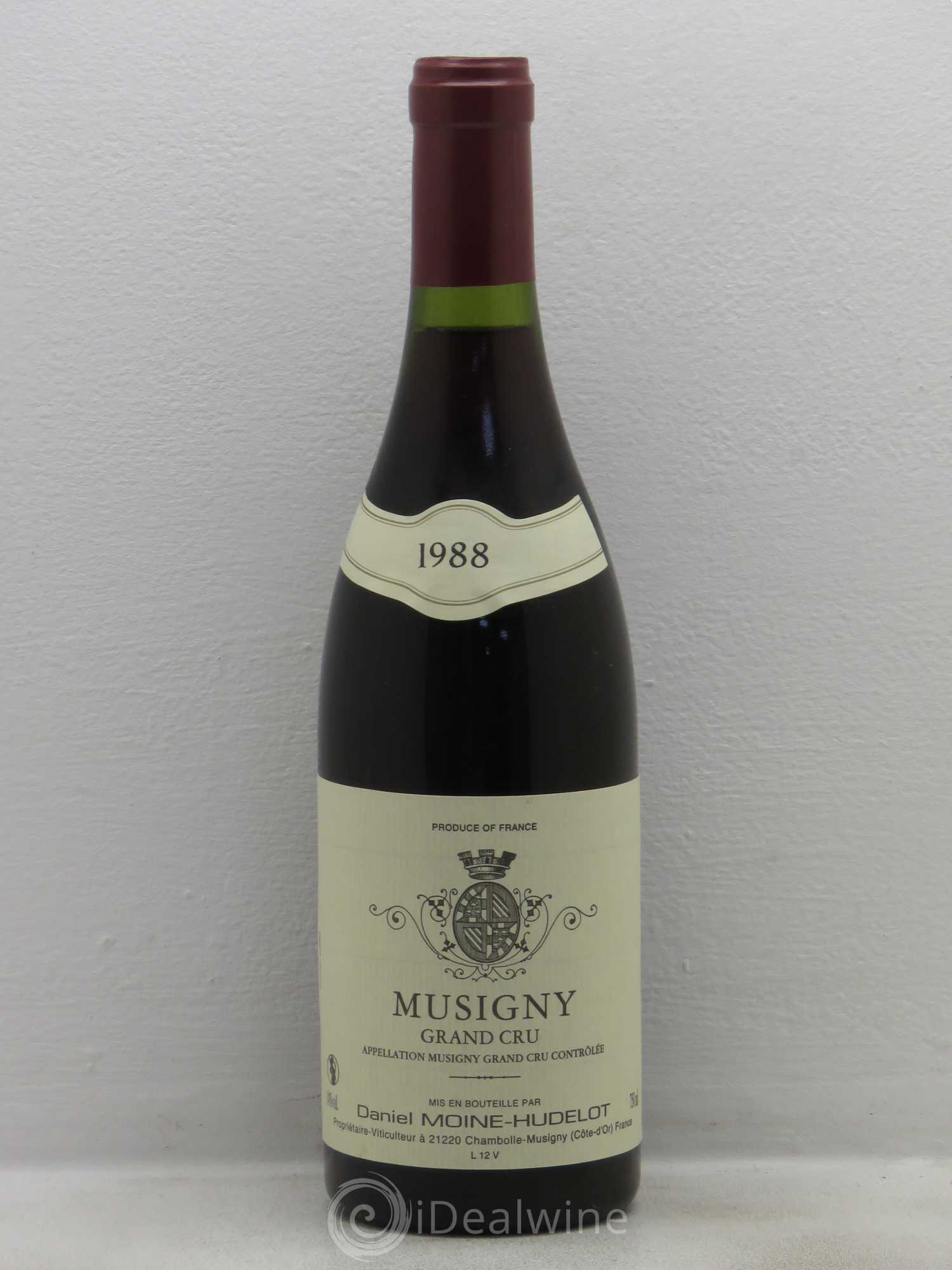 Musigny Grand Cru Moine-Hudelot (Domaine) 1988 - Lot de 1 bouteille - 0