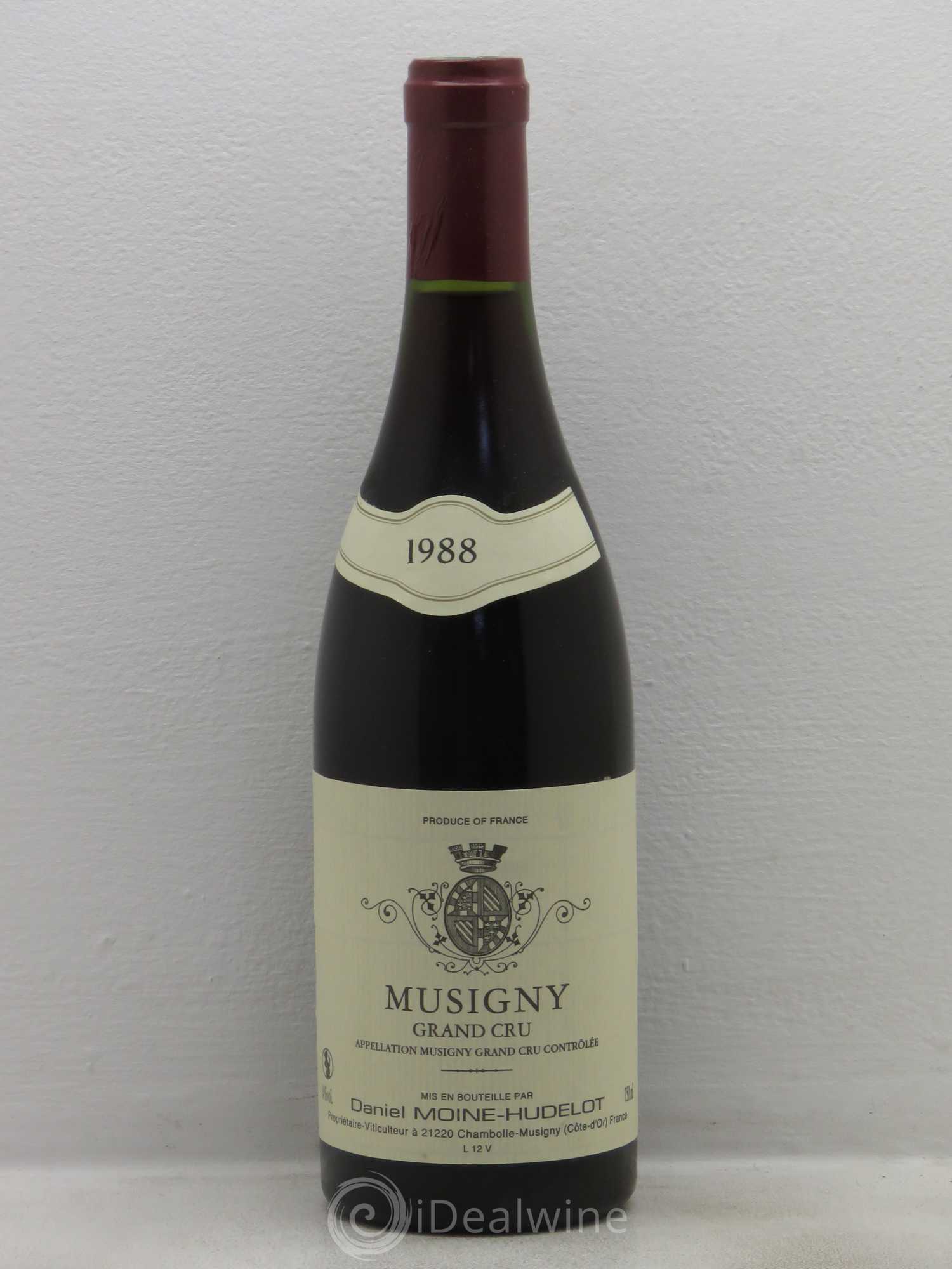 Musigny Grand Cru Moine-Hudelot (Domaine) 1988 - Lot de 1 bouteille - 0