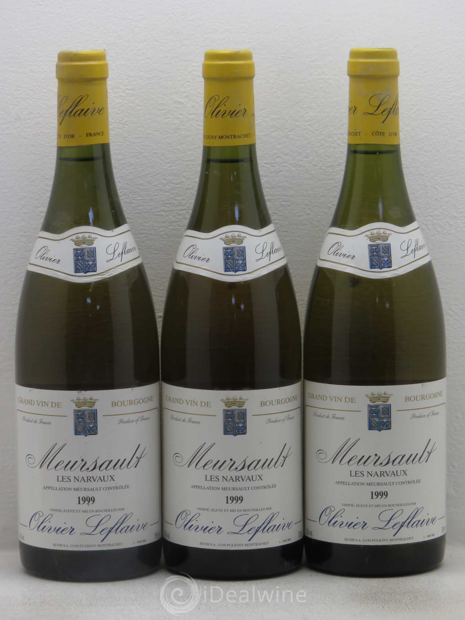 Meursault Narvaux Domaine Olivier Leflaive 1999 - Posten von 3 Flaschen - 0