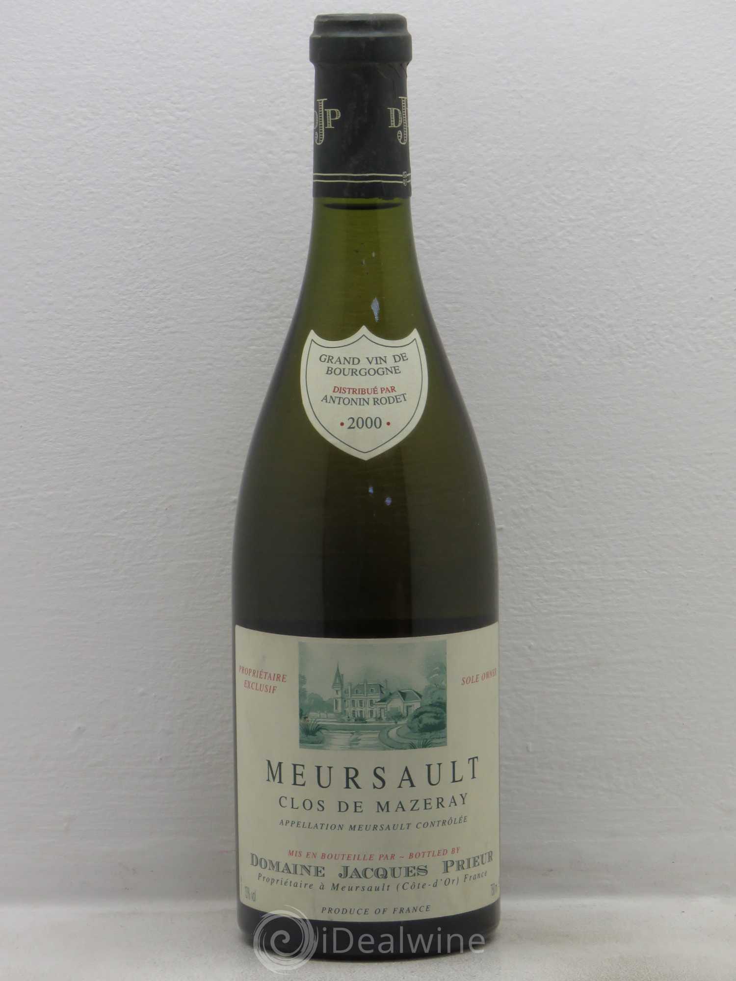 Meursault Clos de Mazeray Domaine Prieur 2000 - Posten von 1 Flasche - 0