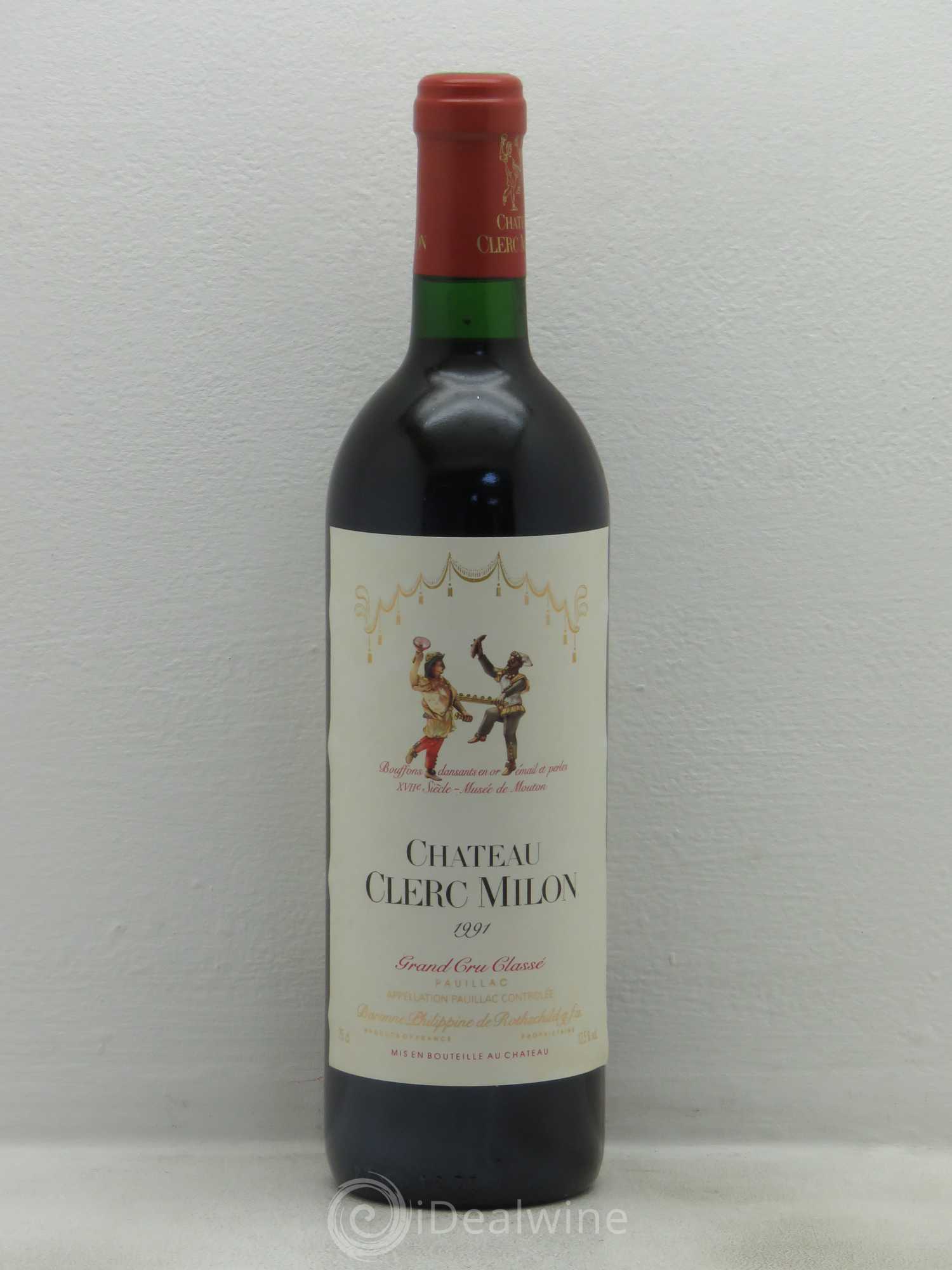 Château Clerc Milon 5ème Grand Cru Classé 1991 - Lot de 1 bouteille - 0
