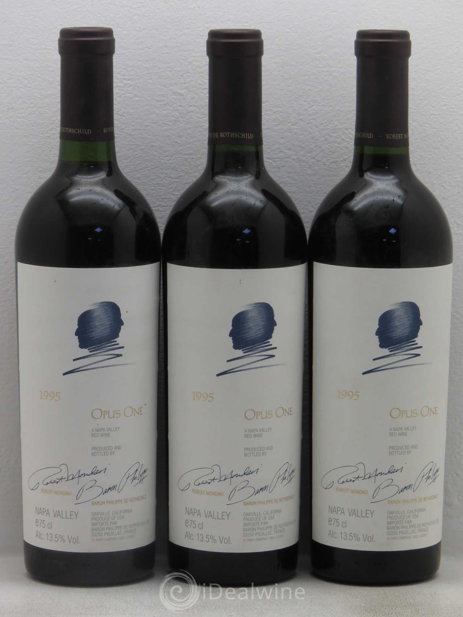 Napa Valley Opus One Robert Mondavi 1995 - Lot de 3 bouteilles - 0