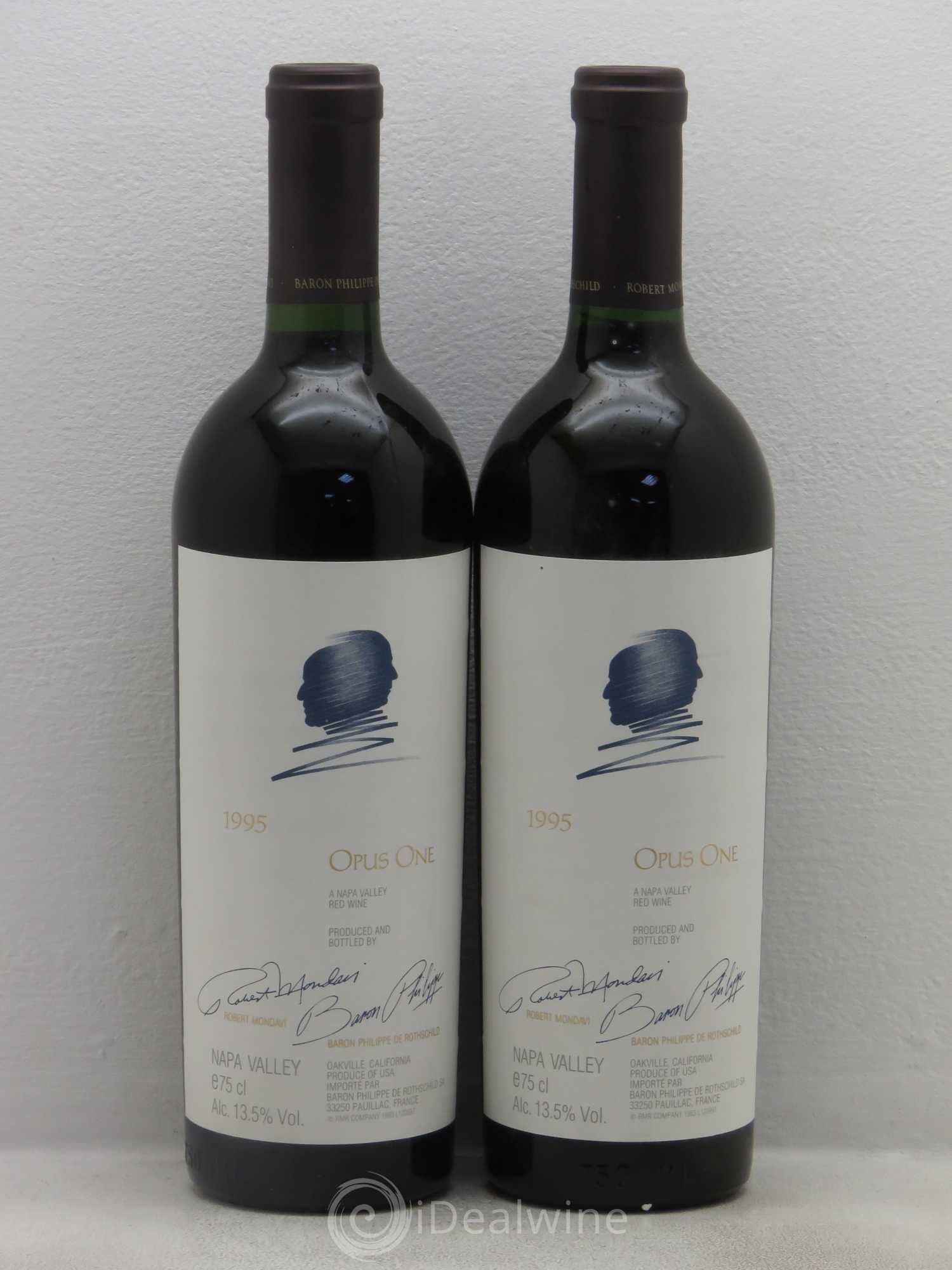 Napa Valley Opus One Robert Mondavi 1995 - Lot de 2 bouteilles - 0
