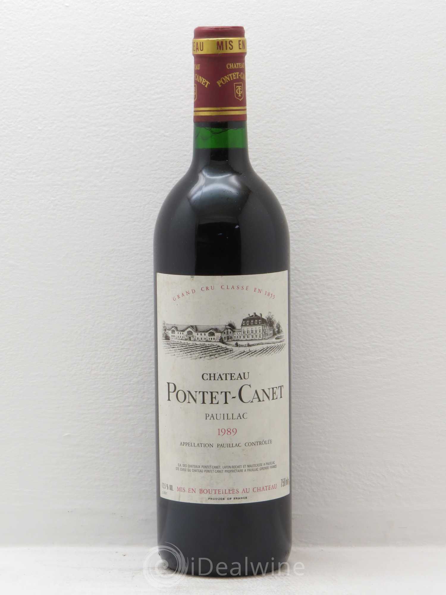 Château Pontet Canet 5ème Grand Cru Classé 1989 - Lot de 1 bouteille - 0