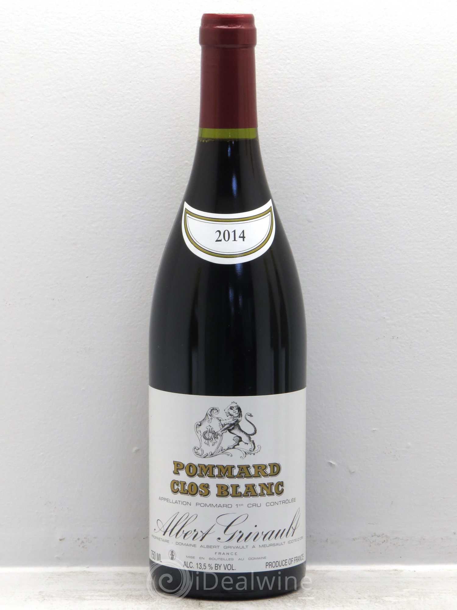 Pommard 1er Cru Clos Blanc Albert Grivault 2014 - Lot de 1 bouteille - 0