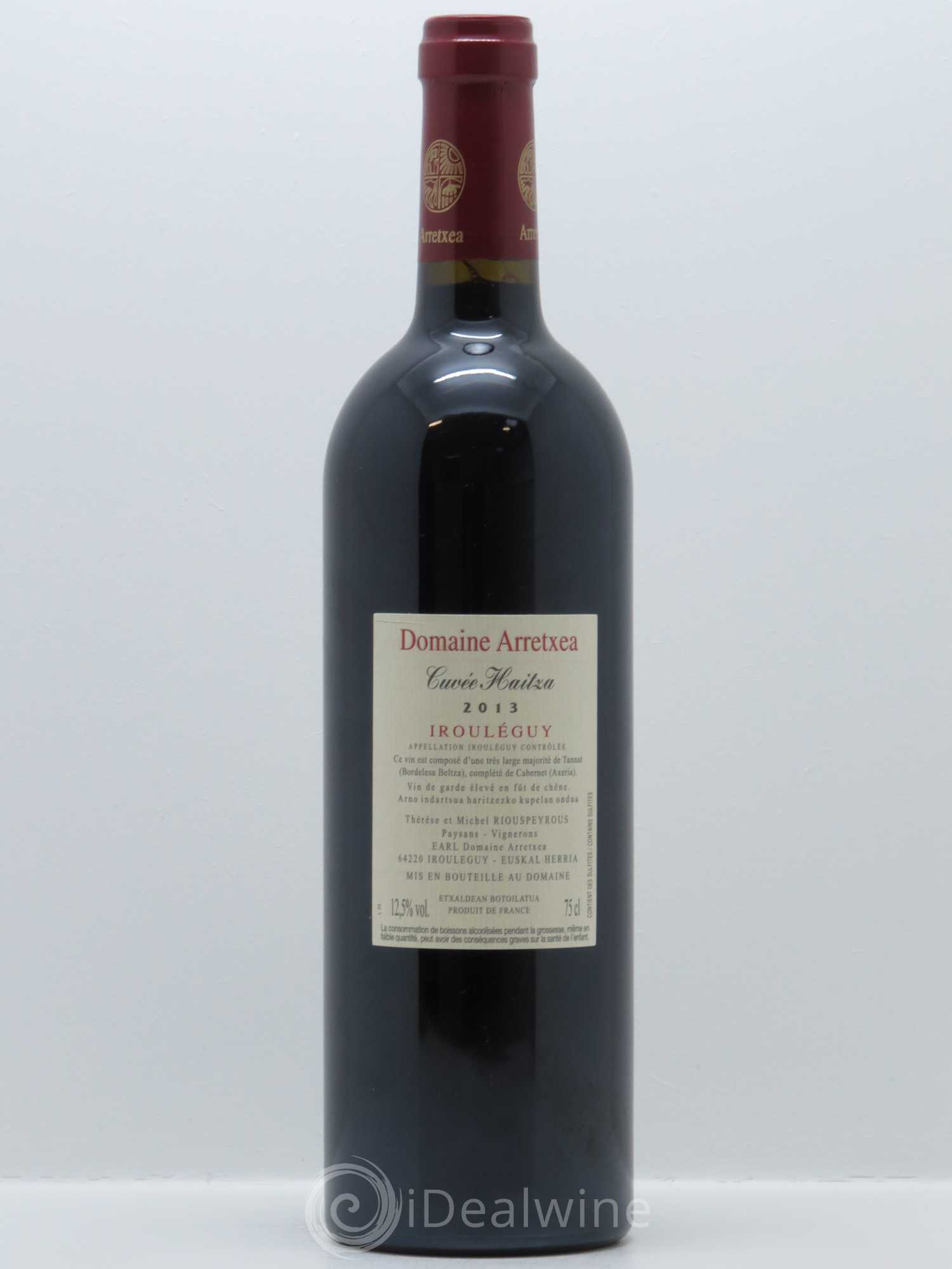 Irouléguy Cuvée Haitza Arretxea (Domaine) 2013 - Lot de 1 bouteille - 1