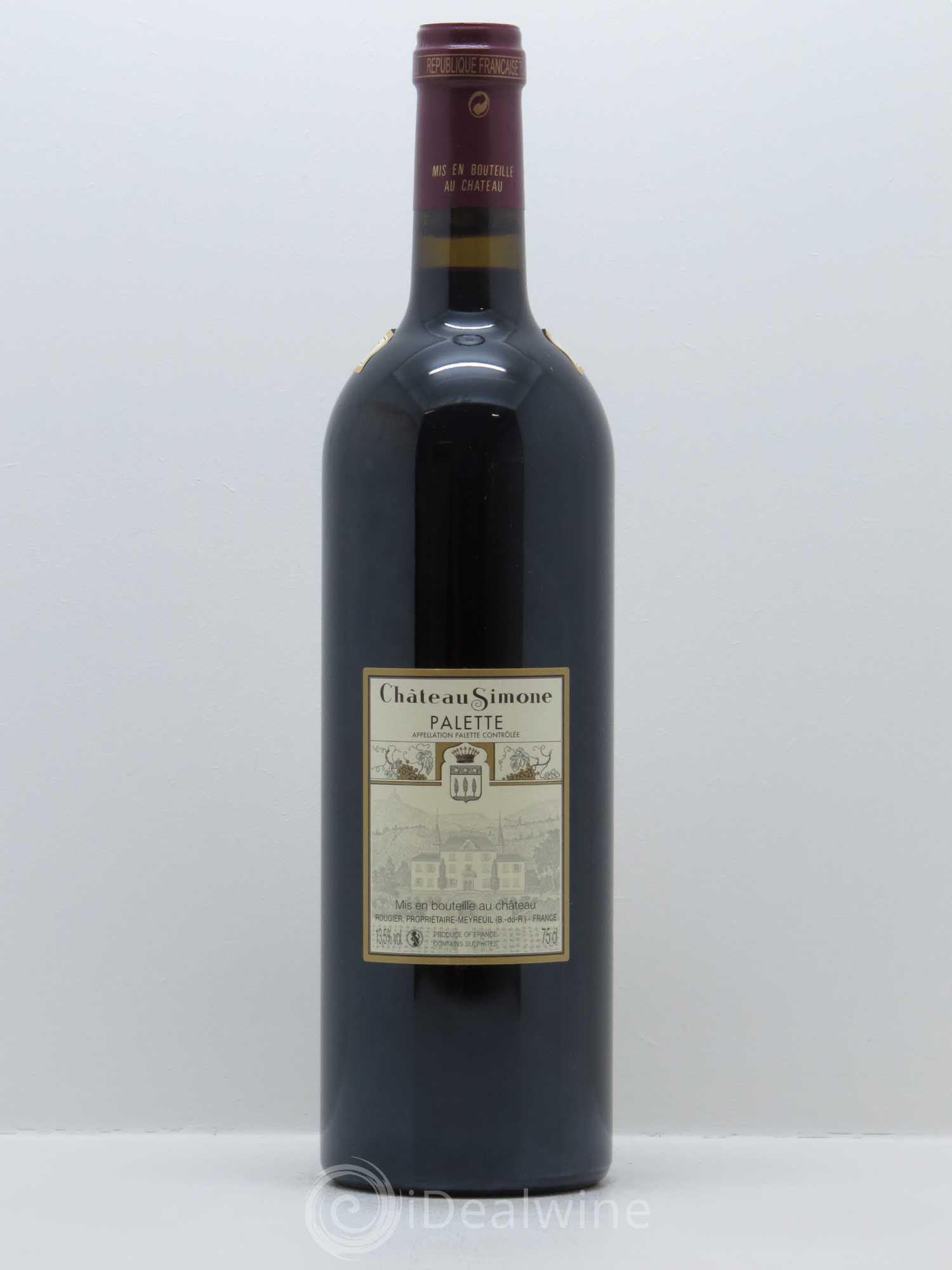 Palette Château Simone Famille Rougier 2012 - Lot de 1 bouteille - 1