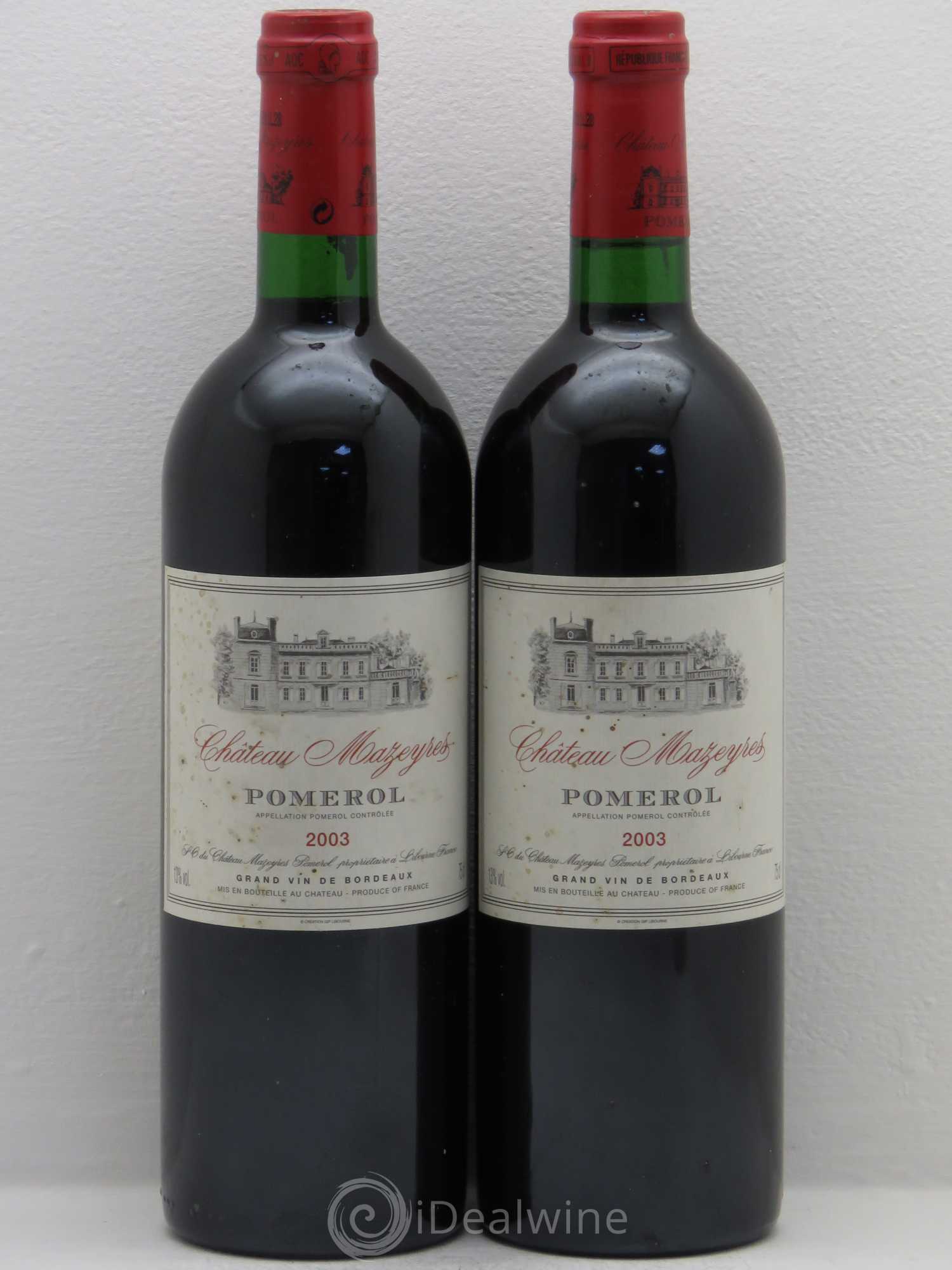 Château Mazeyres 2003 - Lot de 2 bouteilles - 0