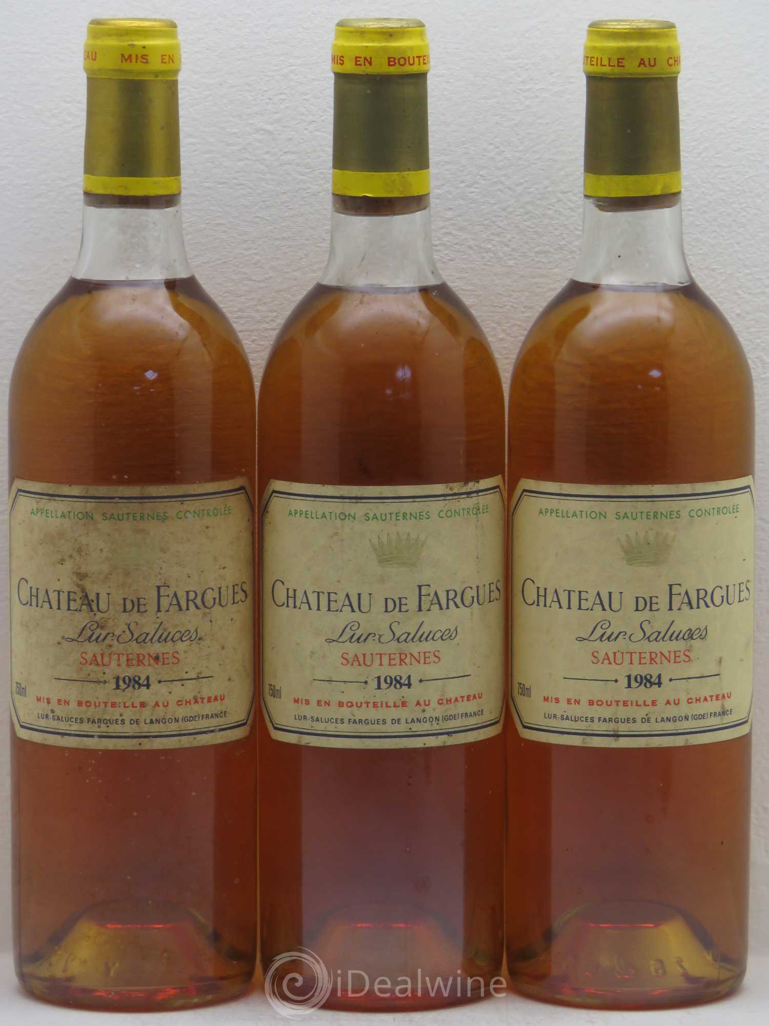 Château de Fargues 1984 - Lotto di 3 bottiglie - 0
