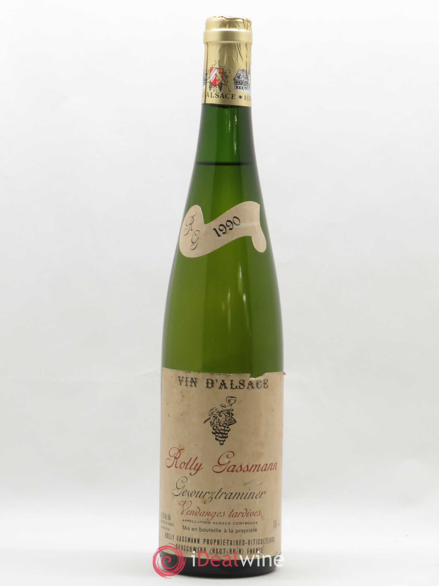 Gewurztraminer Vendanges Tardives Rolly Gassmann 1990 - Lot de 1 bouteille - 0