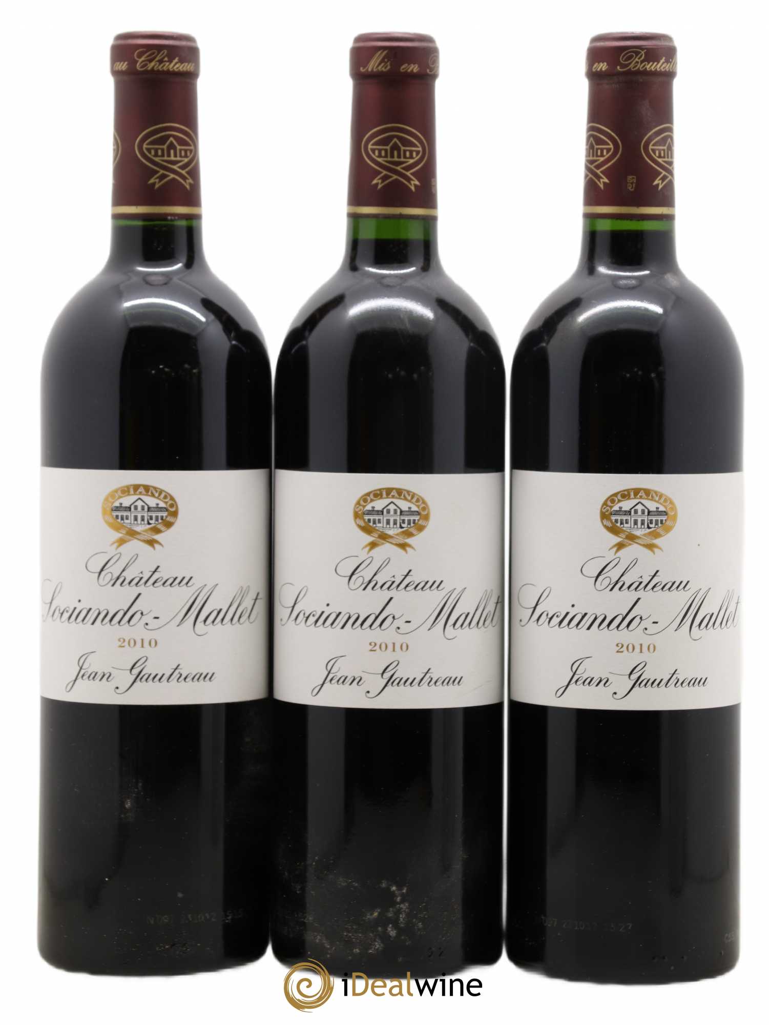 Château Sociando Mallet 2010 - Lot de 3 bouteilles - 0