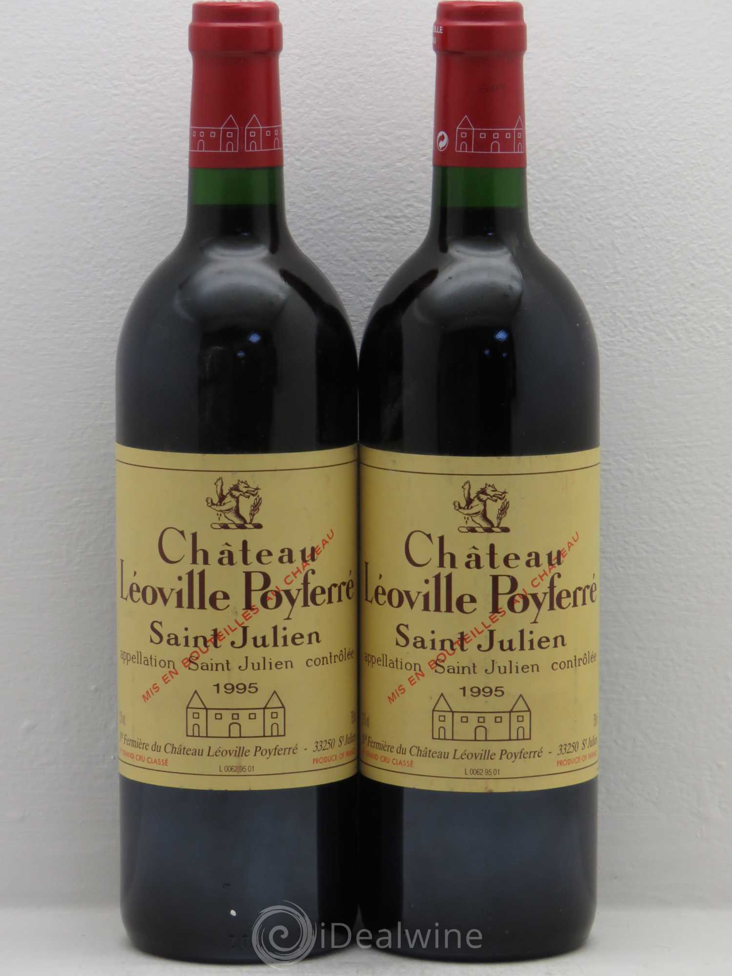 Château Léoville Poyferré 2ème Grand Cru Classé 1995 - Lot de 2 bouteilles - 0