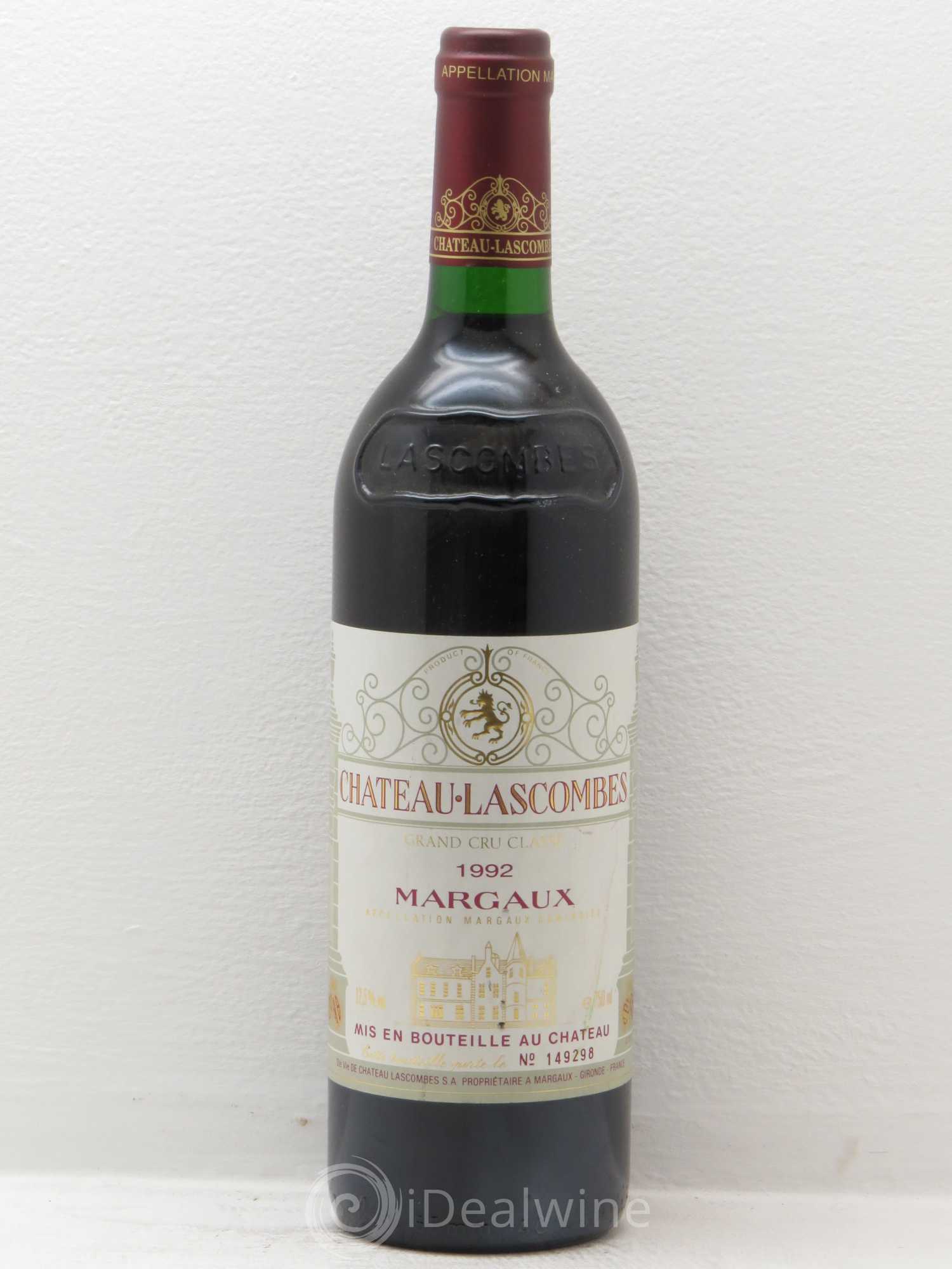 Château Lascombes 2ème Grand Cru Classé 1992 - Lot de 1 bouteille - 0