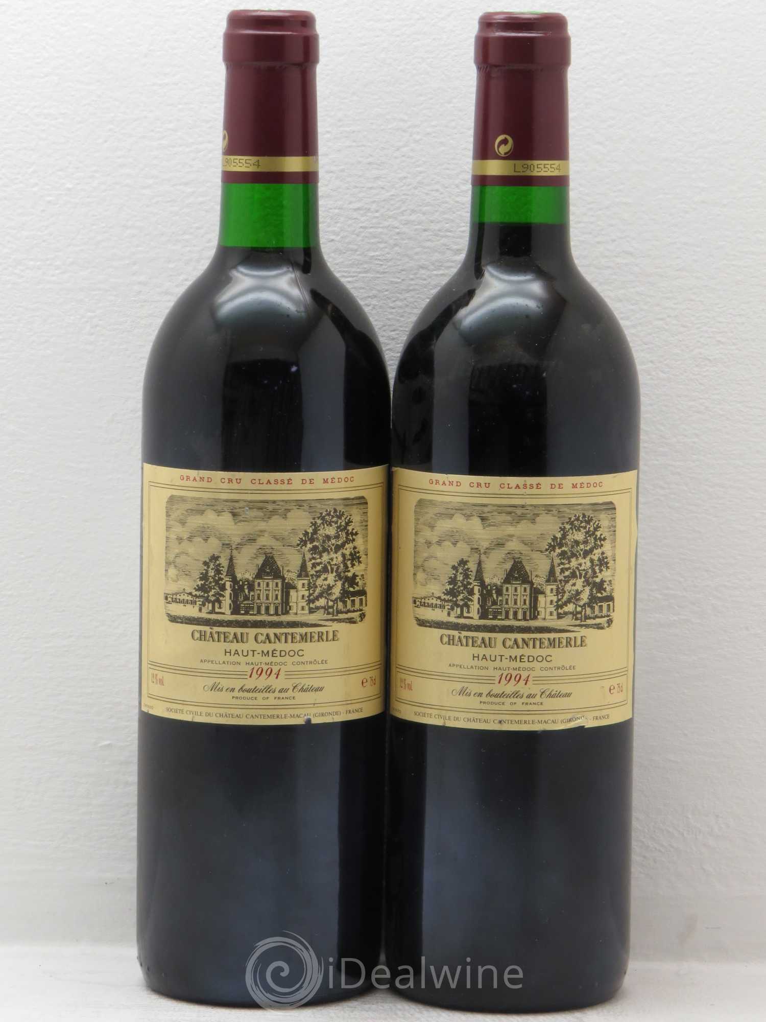 Château Cantemerle 5ème Grand Cru Classé 1994 - Lot de 2 bouteilles - 0