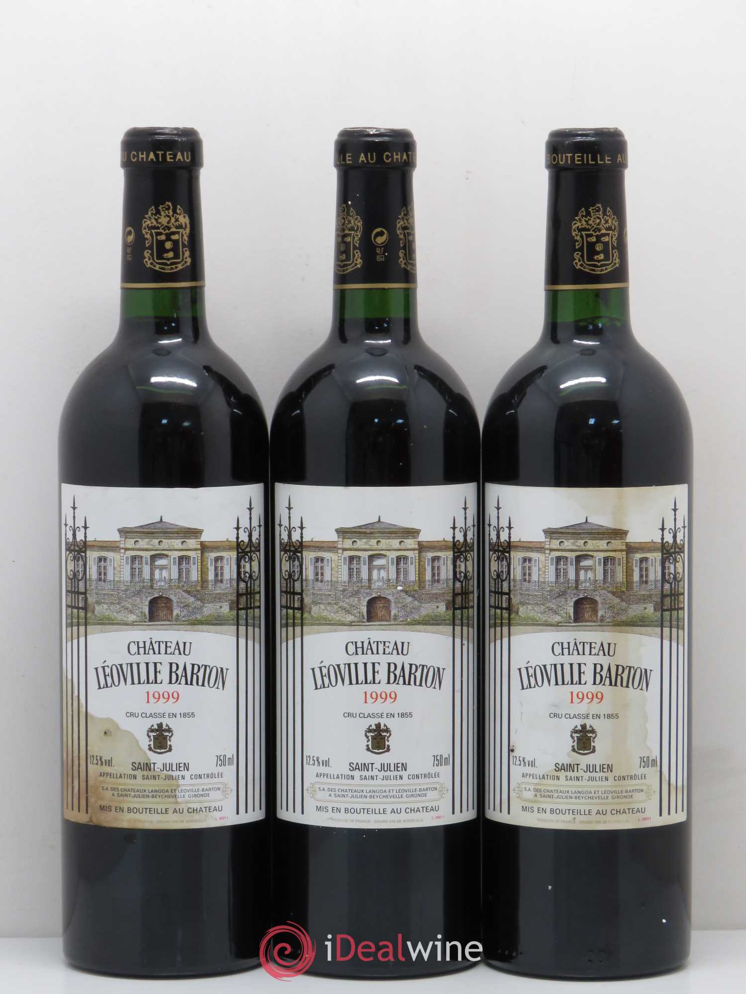 Château Léoville Barton 2ème Grand Cru Classé 1999 - Lot de 3 bouteilles - 0