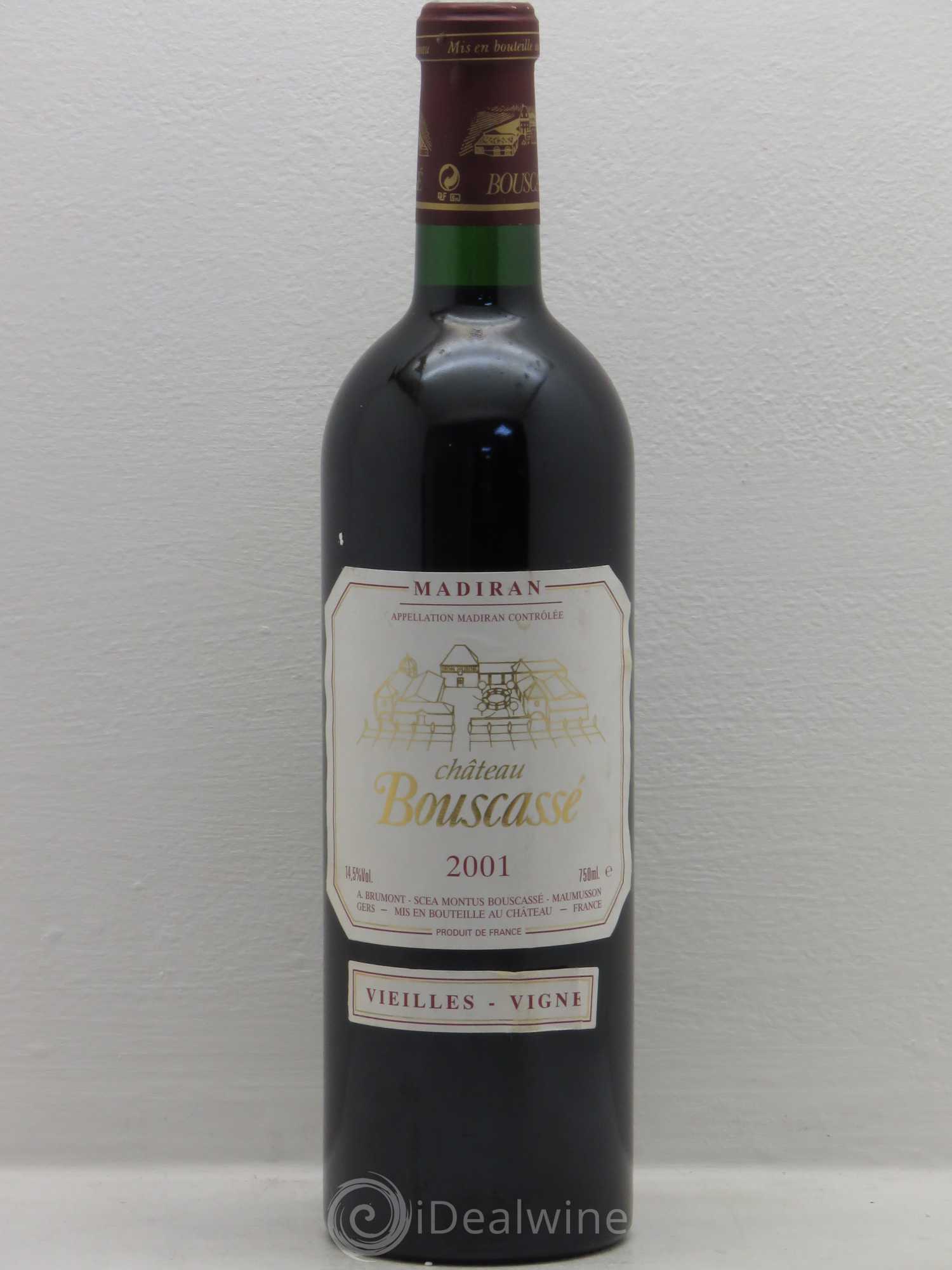 Madiran Vieilles Vignes Château Bouscassé - Alain Brumont 2001 - Lot de 1 bouteille - 0