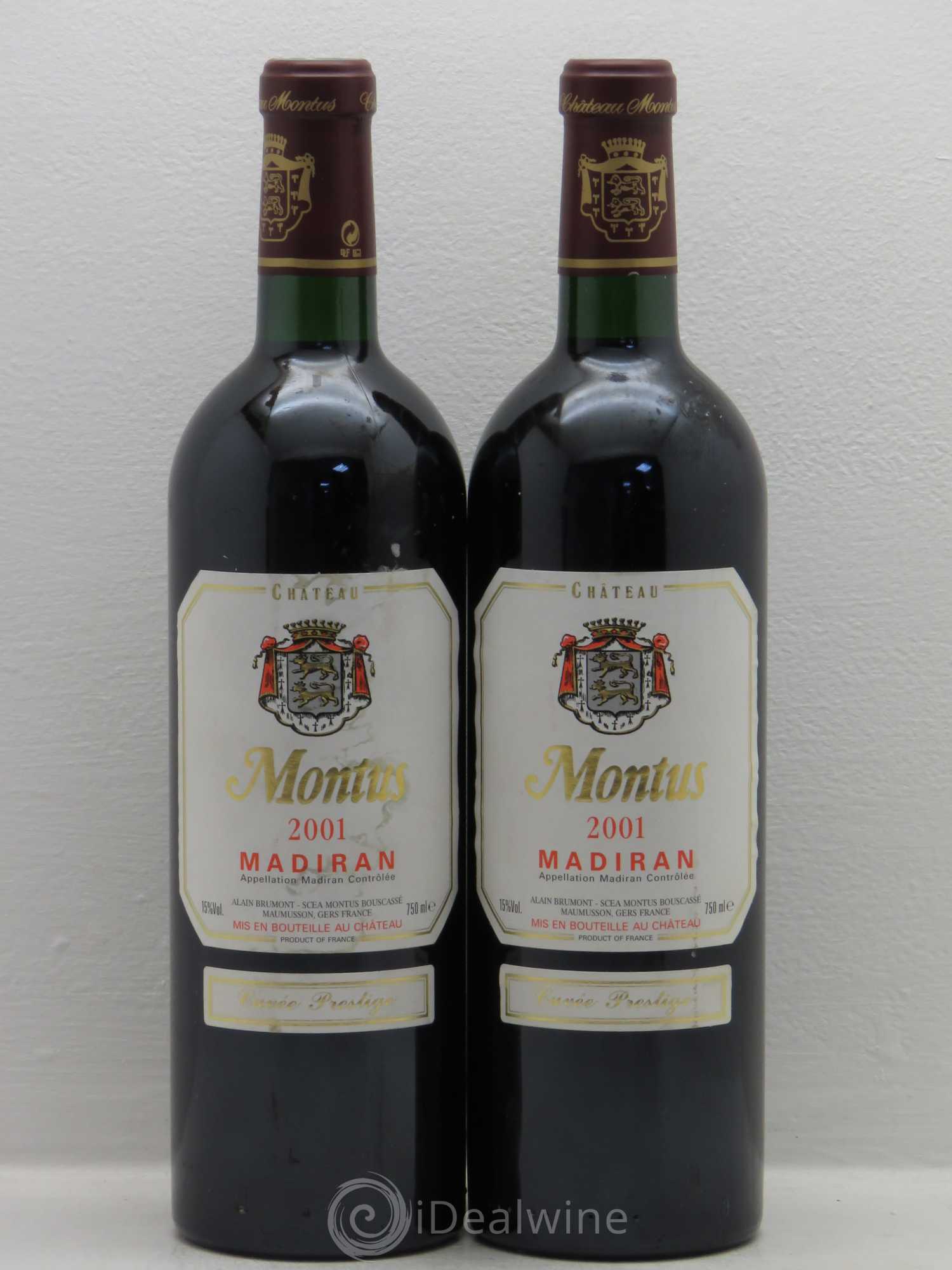 Madiran Château Montus-Prestige Alain Brumont 2001 - Lot de 2 bouteilles - 0