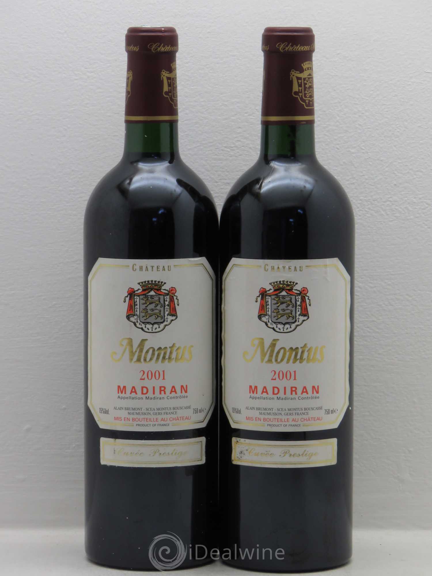 Madiran Château Montus-Prestige Alain Brumont 2001 - Lot de 2 bouteilles - 0