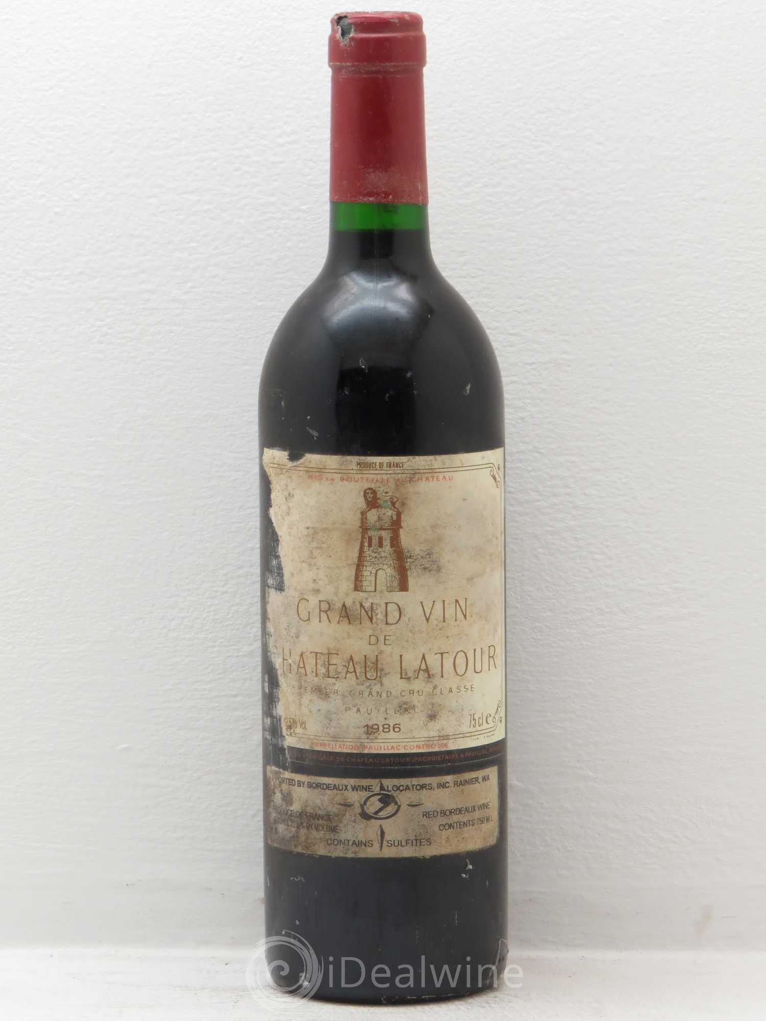 Château Latour 1er Grand Cru Classé 1986 - Lot de 1 bouteille - 0