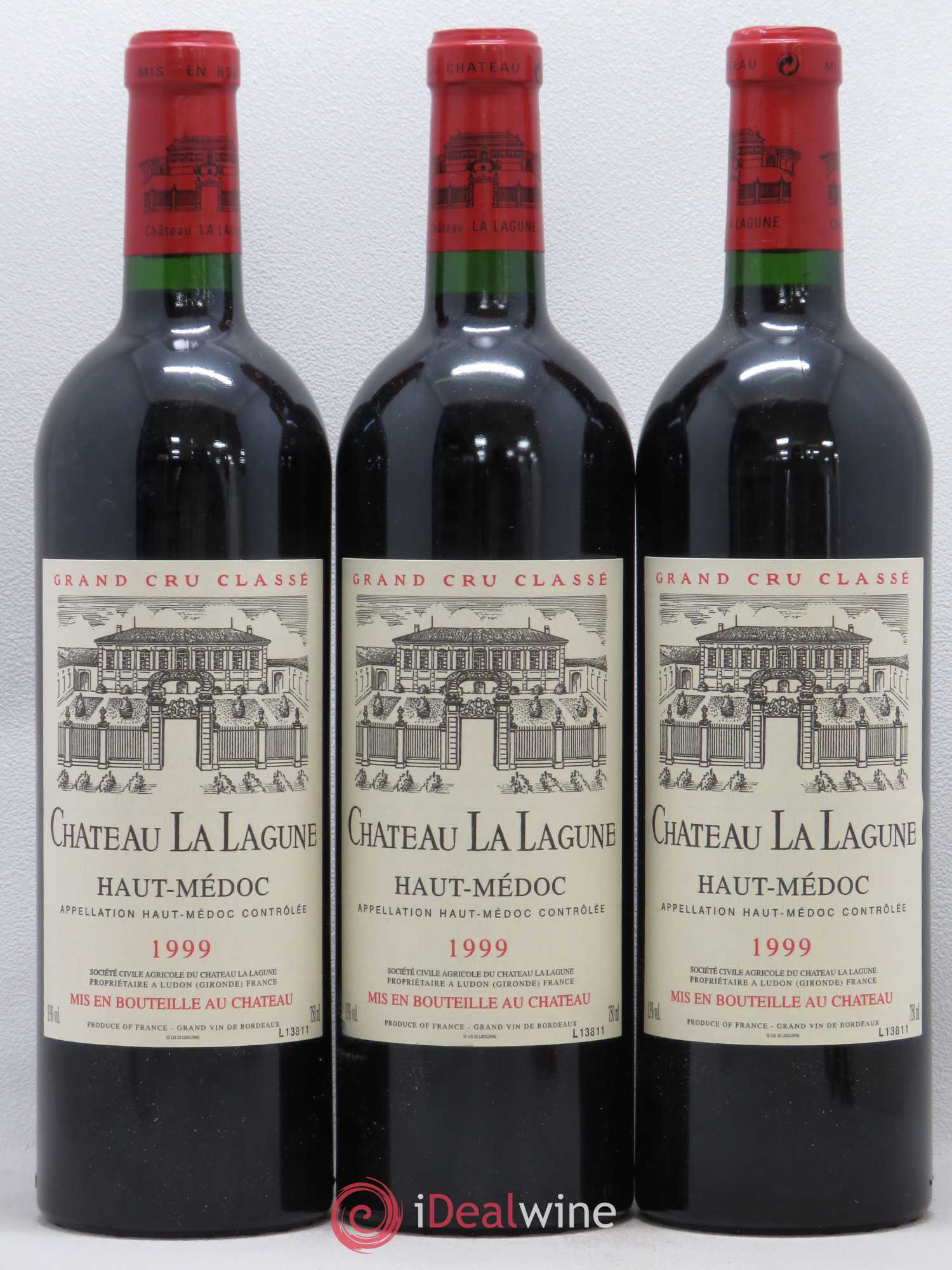 Château la Lagune 3ème Grand Cru Classé 1999 - Lot de 3 bouteilles - 0