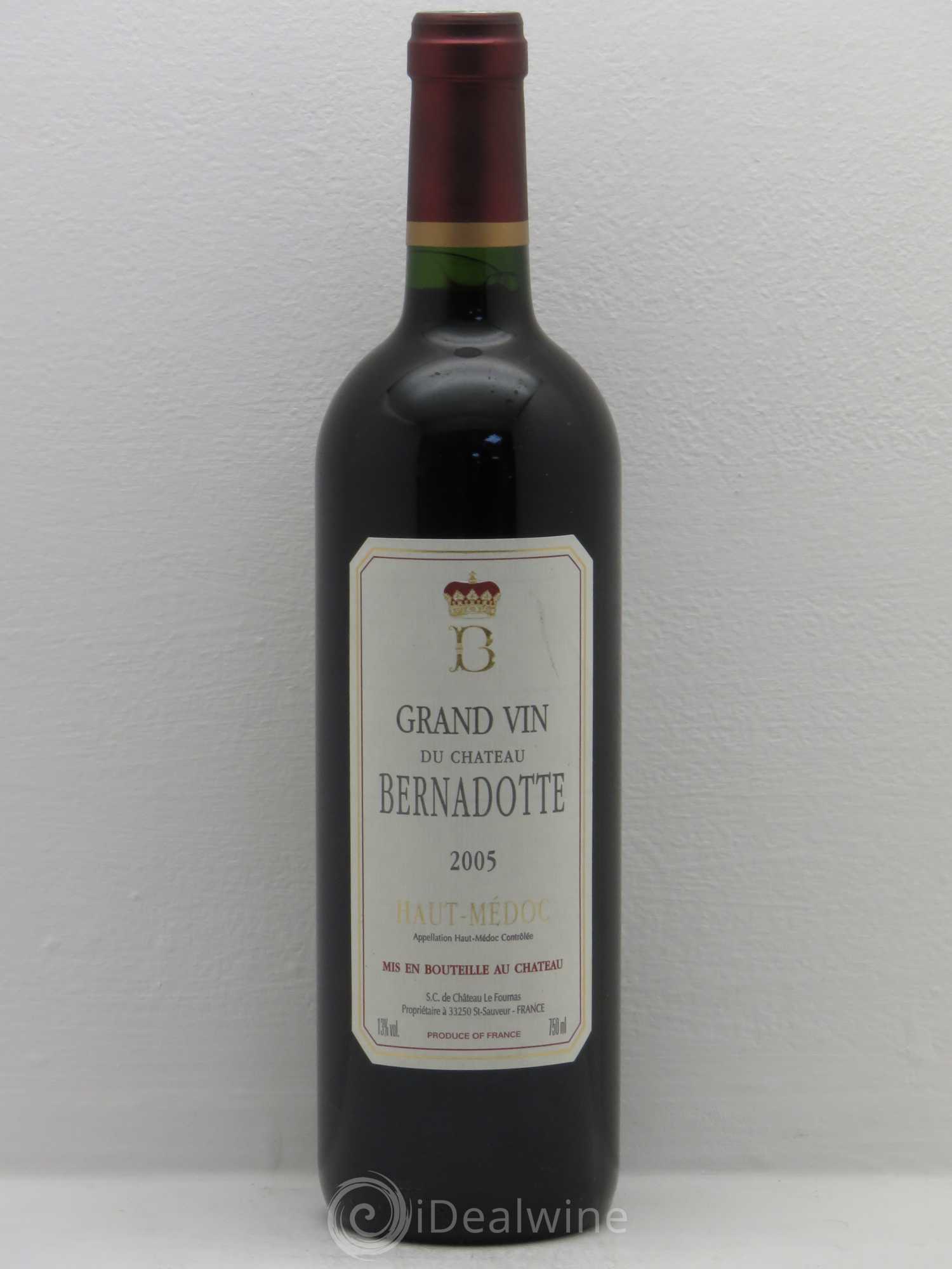 Château Bernadotte (sans prix de réserve) 2005 - Lot de 1 bouteille - 0