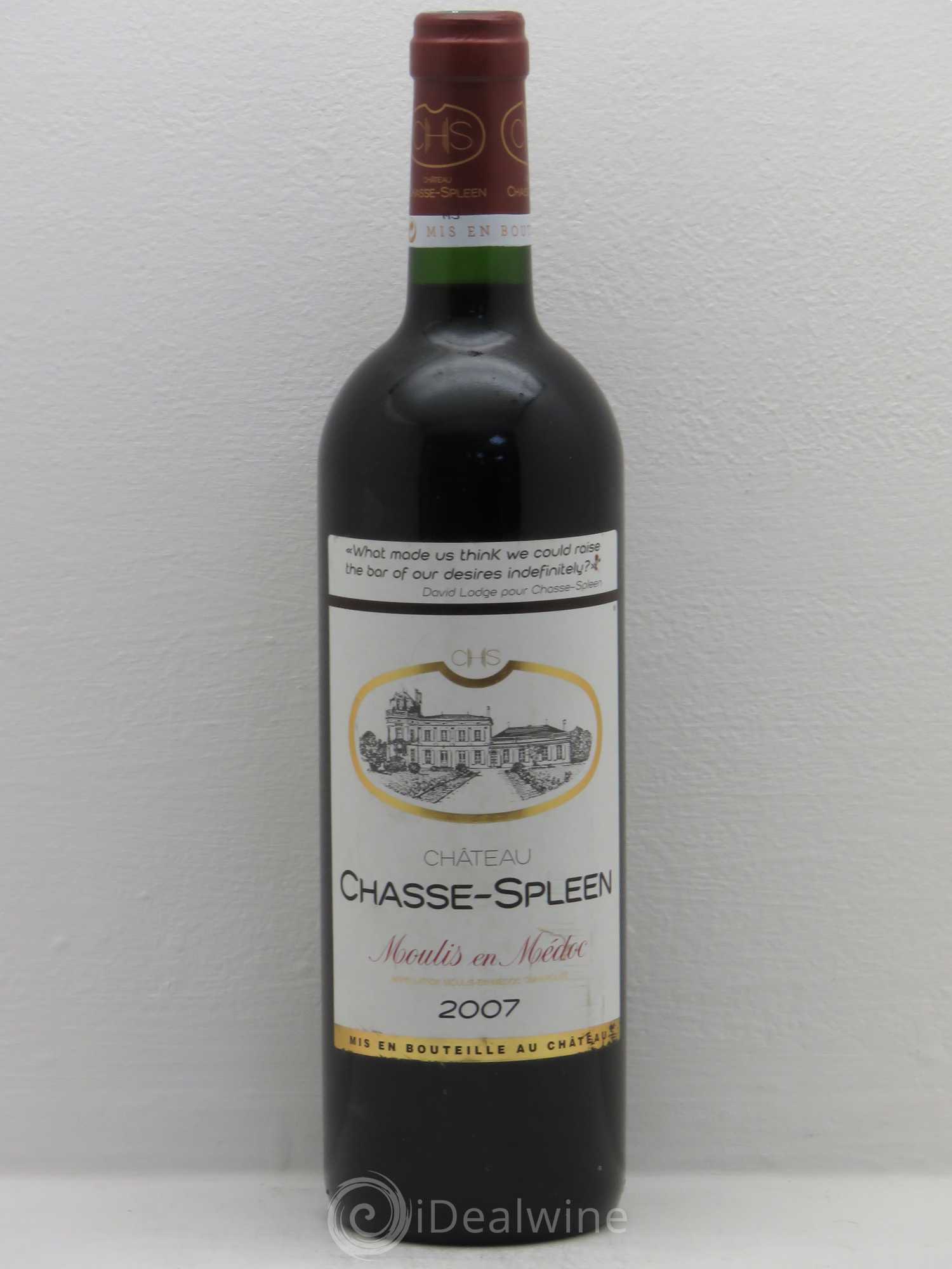 Château Chasse Spleen (sans prix de réserve) 2007 - Lot de 1 bouteille - 0