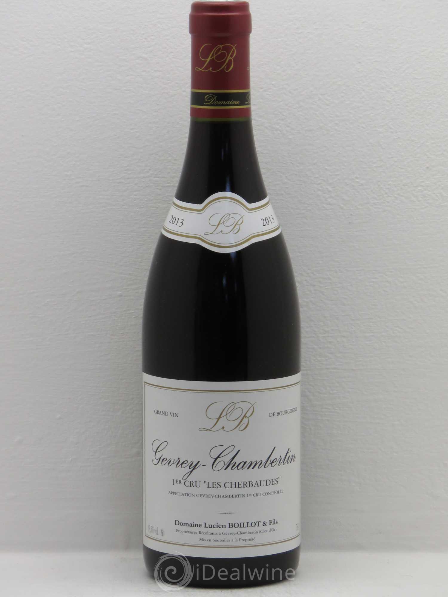 Gevrey-Chambertin 1er Cru Les Cherbaudes Lucien Boillot & Fils (Domaine) (sans prix de réserve) 2013 - Lot de 1 bouteille - 0