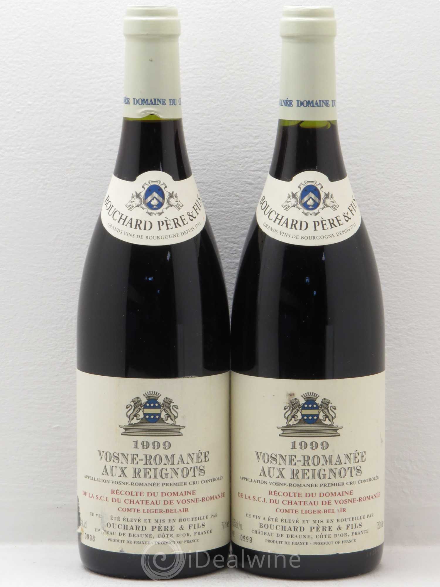 Vosne-Romanée 1er Cru Aux Reignots Ch. de Vosne-Romanée Comte Liger-Belair (Domaine du) 1999 - Lot de 2 bouteilles - 0