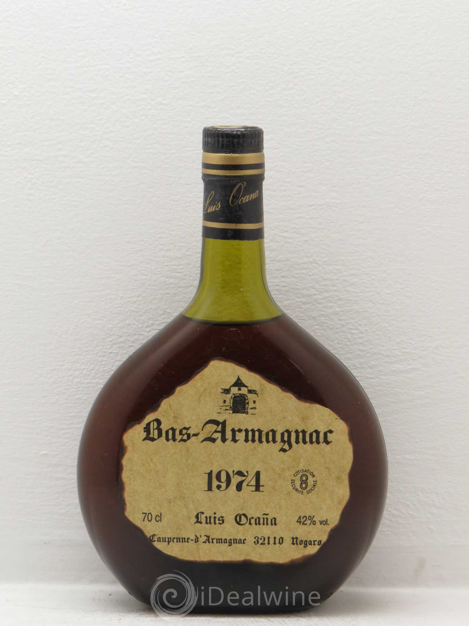 Bas-Armagnac Luis Ocana 1974 - Posten von 1 Flasche - 0