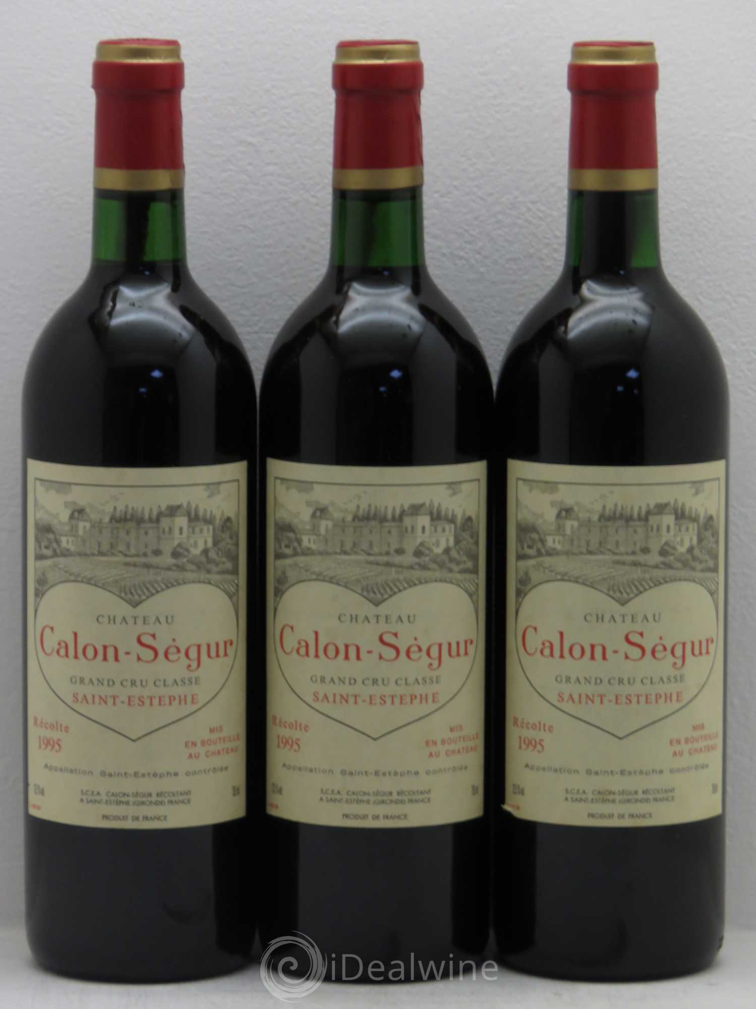 Château Calon Ségur 3ème Grand Cru Classé 1995 - Lot de 3 bouteilles - 0