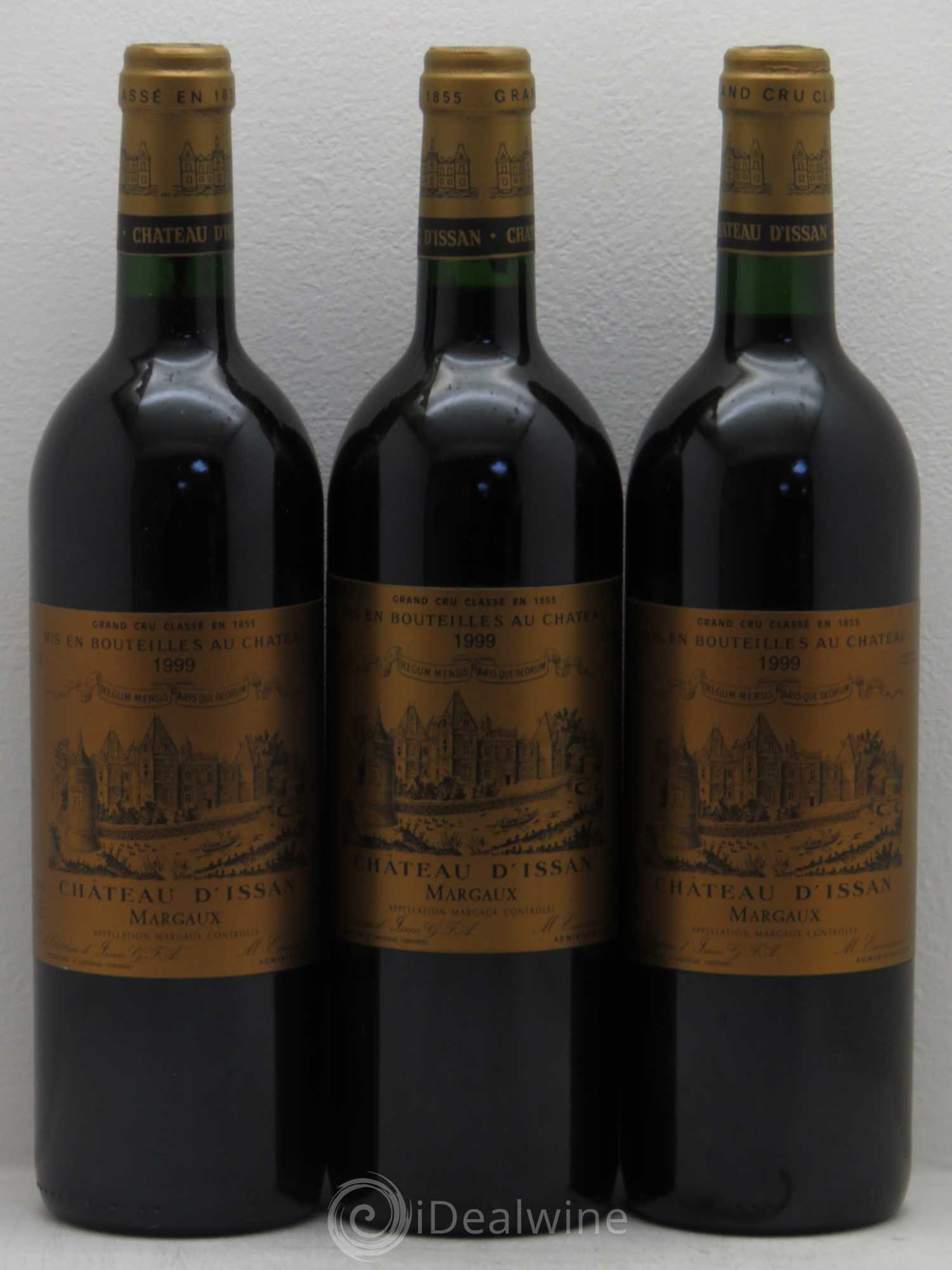 Château d'Issan 3ème Grand Cru Classé 1999 - Lot de 3 bouteilles - 0