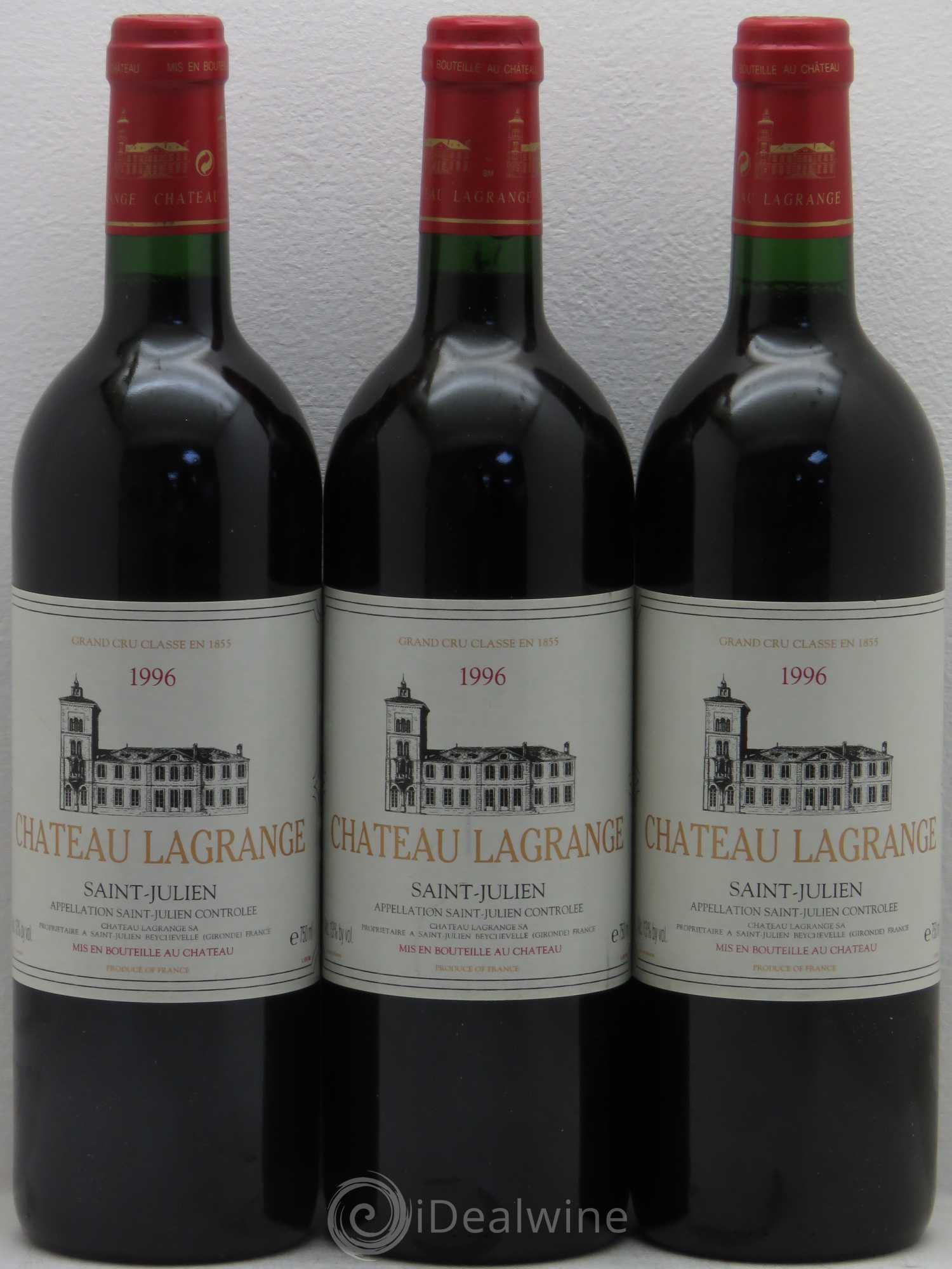 Château Lagrange 3ème Grand Cru Classé 1996 - Lot de 3 bouteilles - 0