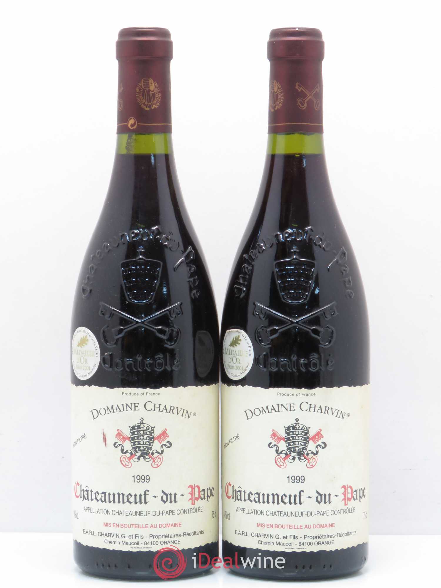 Châteauneuf-du-Pape Charvin (Domaine) 1999 - Lot de 2 bouteilles - 0