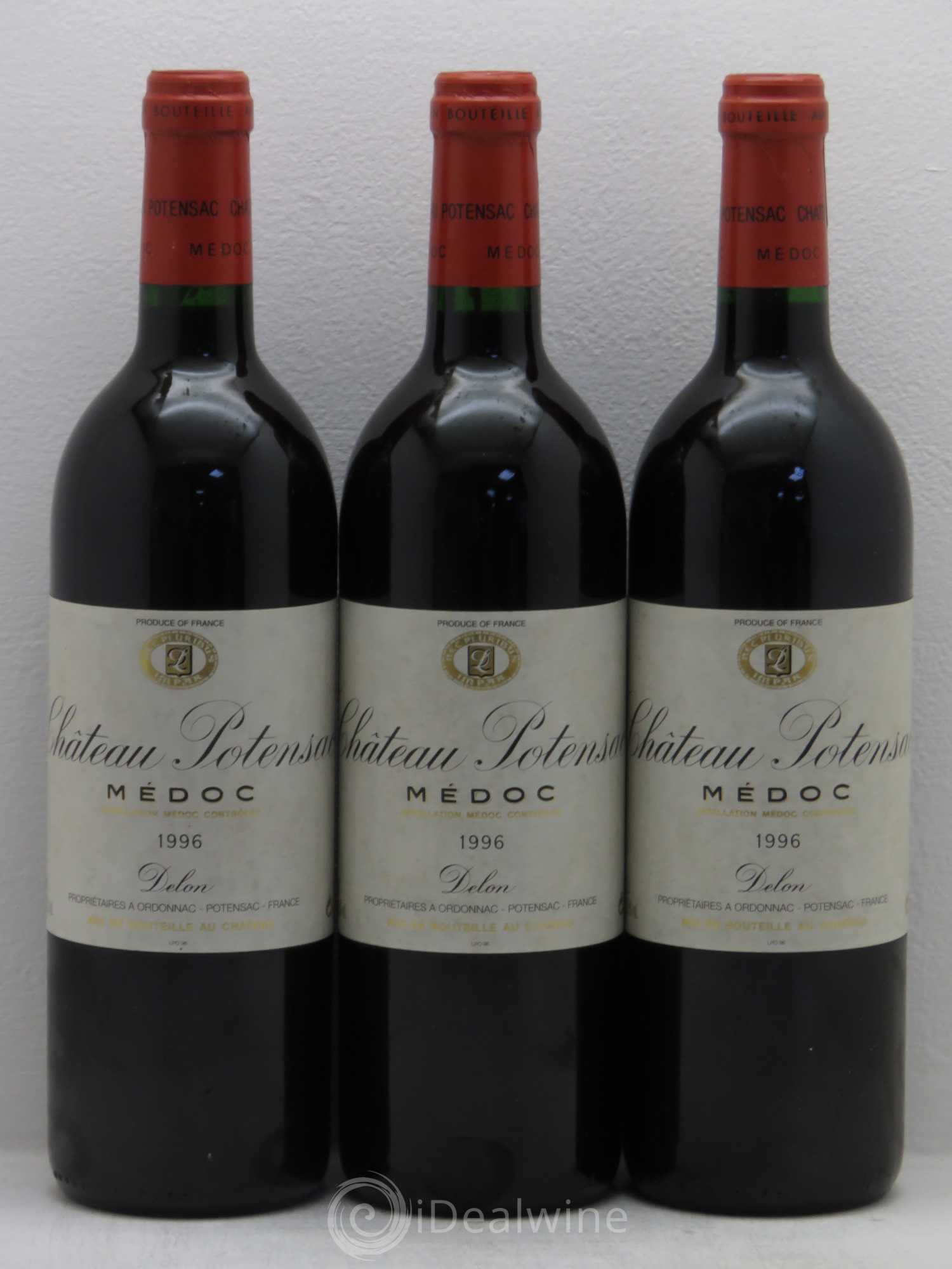 Château Potensac 1996 - Lot de 3 bouteilles - 0