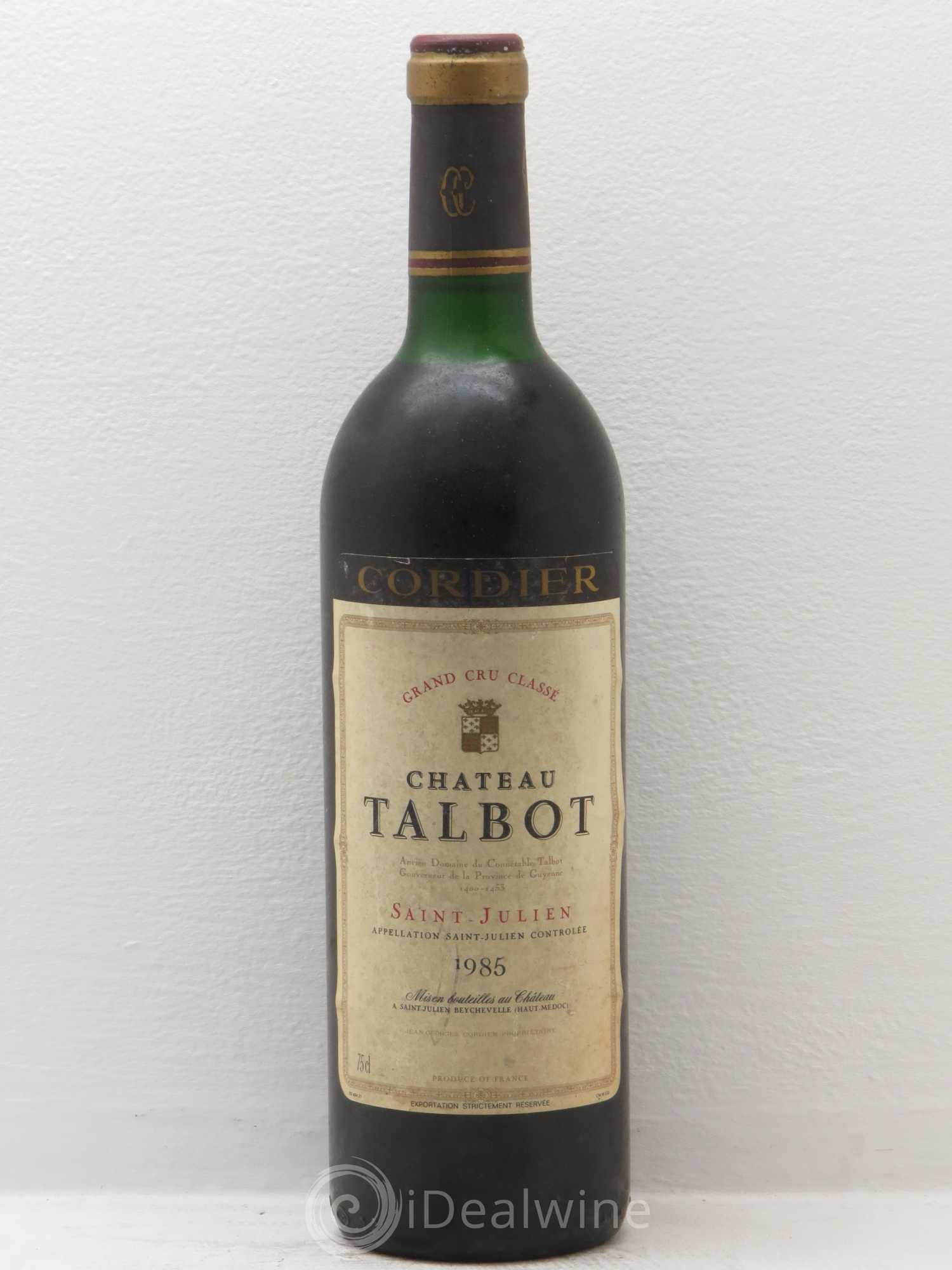 Château Talbot 4ème Grand Cru Classé 1985 - Lot de 1 bouteille - 0