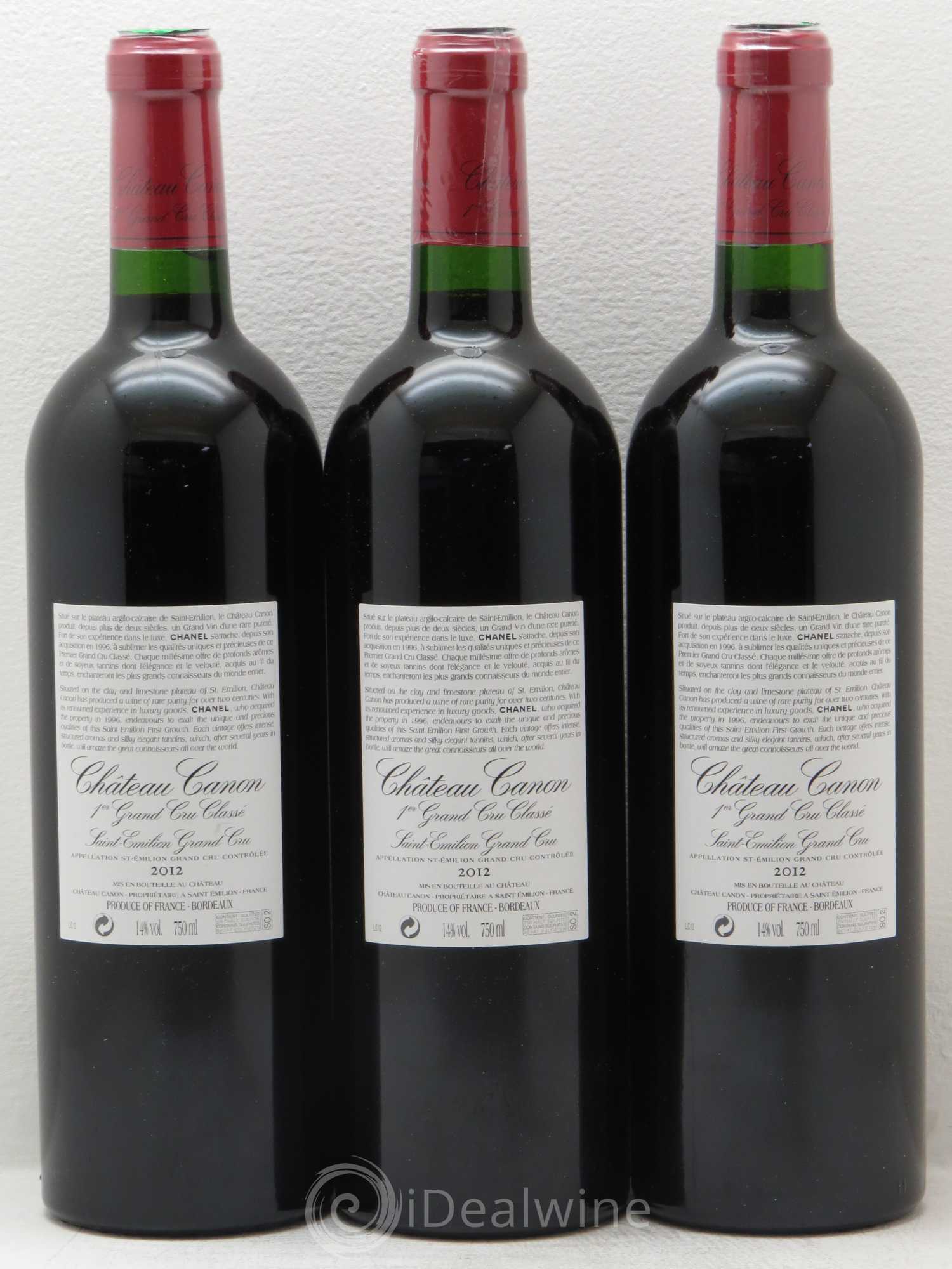 Château Canon 1er Grand Cru Classé B 2012 - Lot de 12 bouteilles - 2