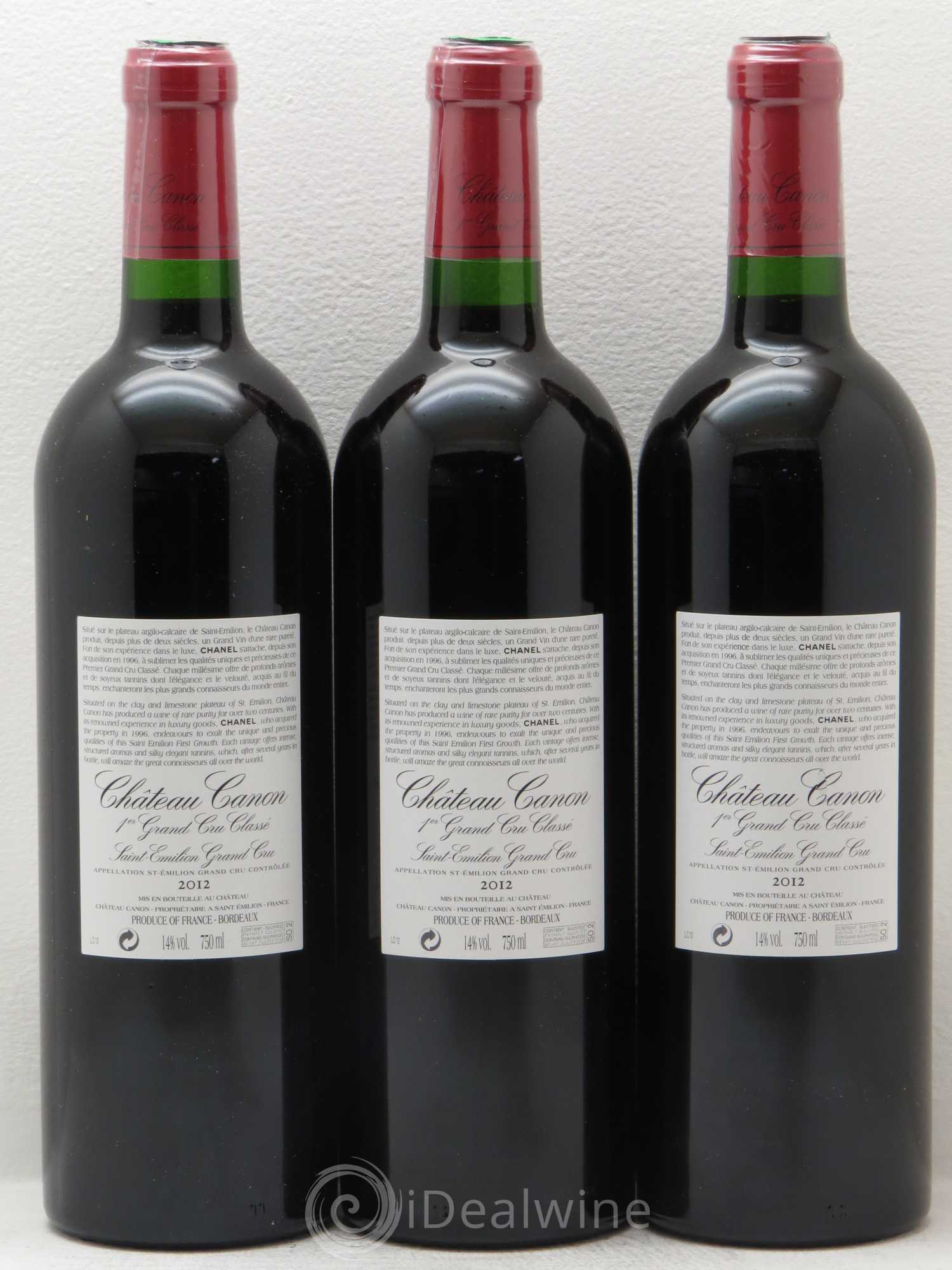 Château Canon 1er Grand Cru Classé B 2012 - Lot de 12 bouteilles - 6