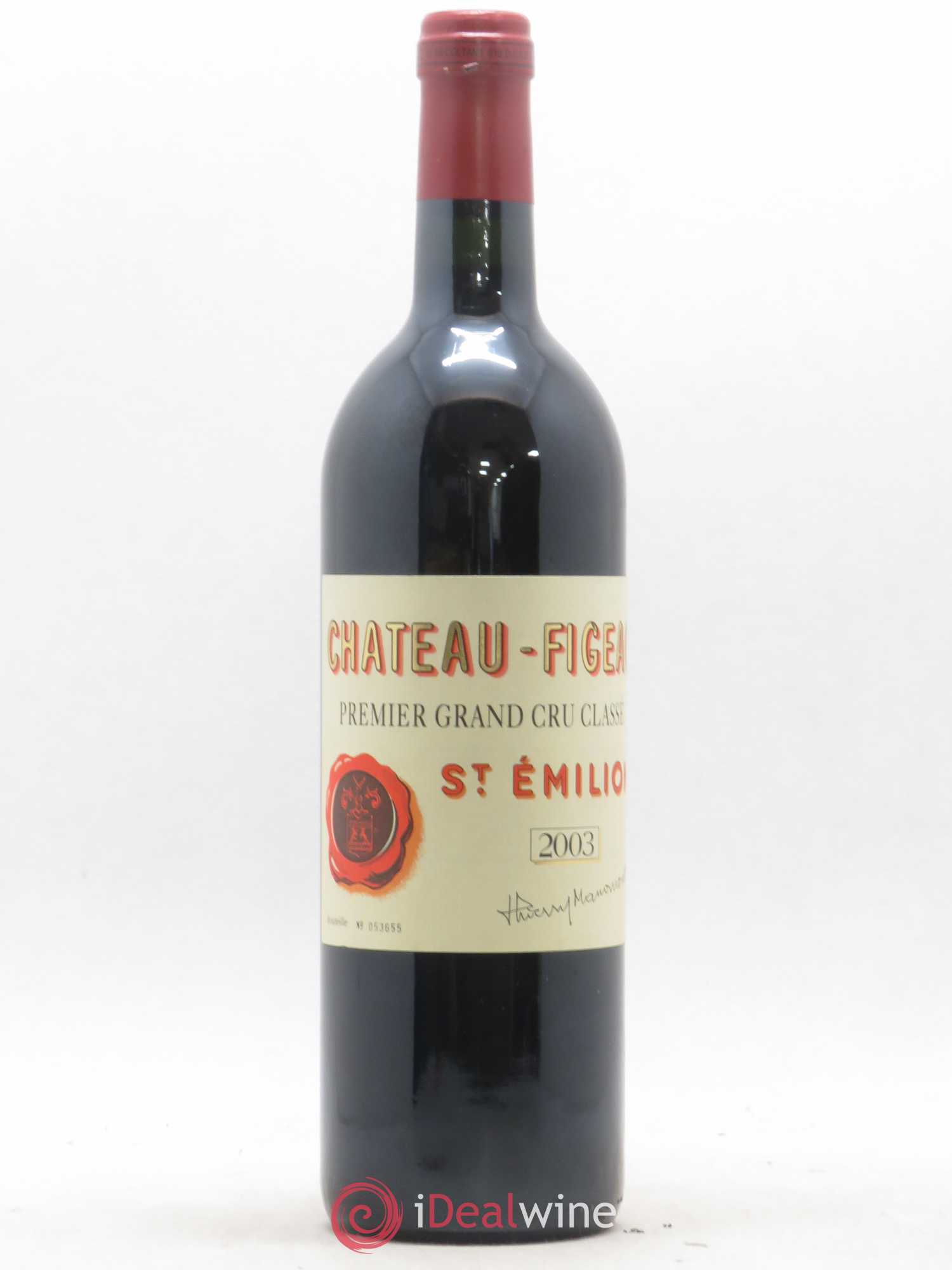Château Figeac 1er Grand Cru Classé A 2003 - Lot de 1 bouteille - 0