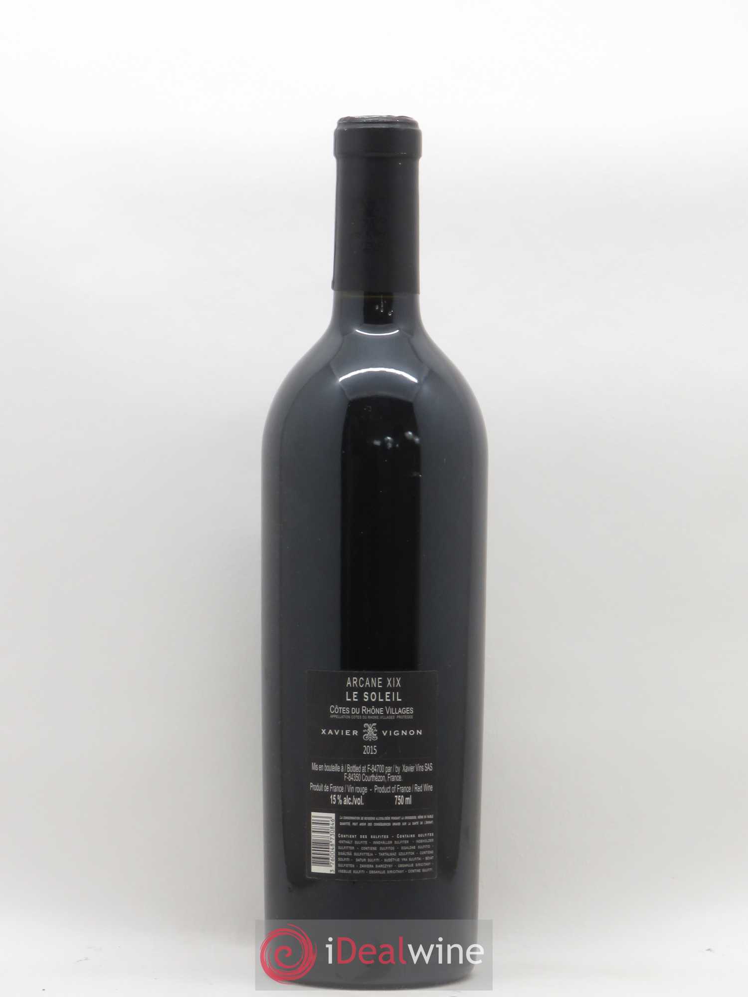 Côtes-du-Rhône Villages Arcane XIX Le Soleil Xavier Vignon 2015 - Lot de 1 bouteille - 1