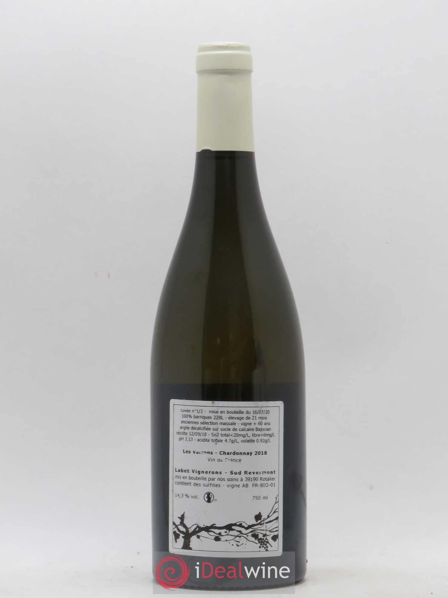 Vin de France Chardonnay Les Varrons Domaine Labet 2018 - Posten von 1 Flasche - 1