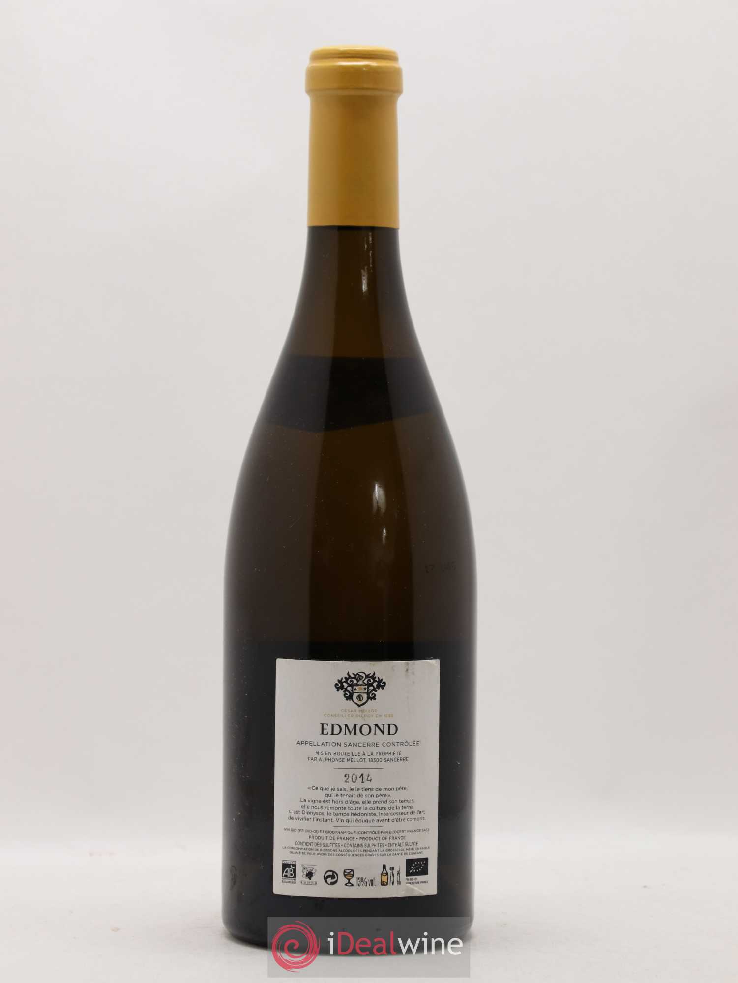 Sancerre Cuvée Edmond Alphonse Mellot 2014 - Lot de 1 bouteille - 1