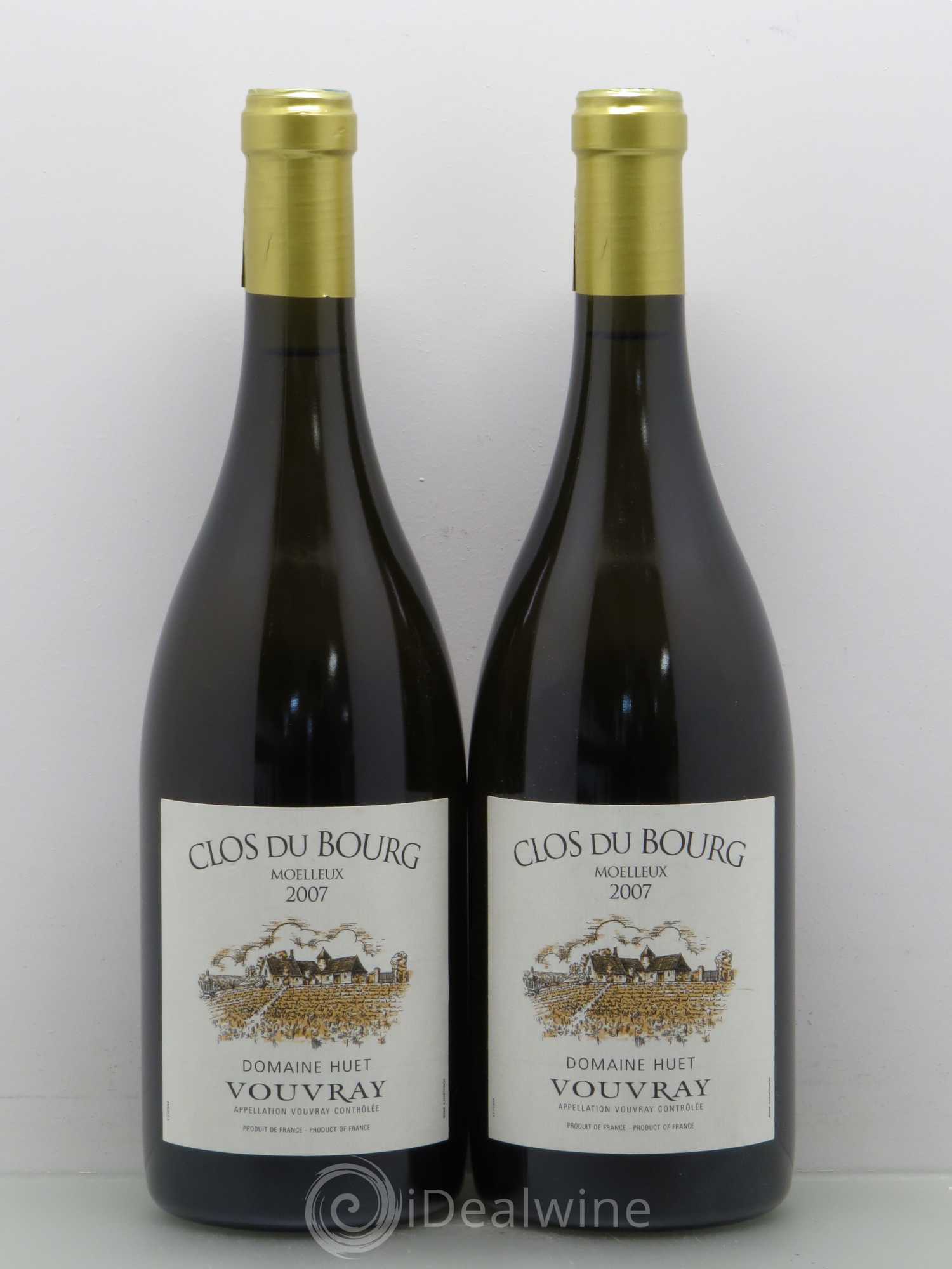 Vouvray Clos du Bourg Moelleux Domaine Huet 2007 - Lotto di 2 bottiglie - 0