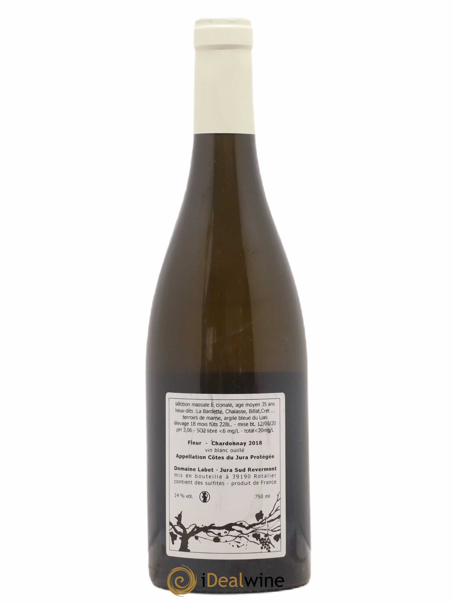 Côtes du Jura Chardonnay Fleur Romain - Julien  - Charline Labet 2018 - Lot de 1 bouteille - 1