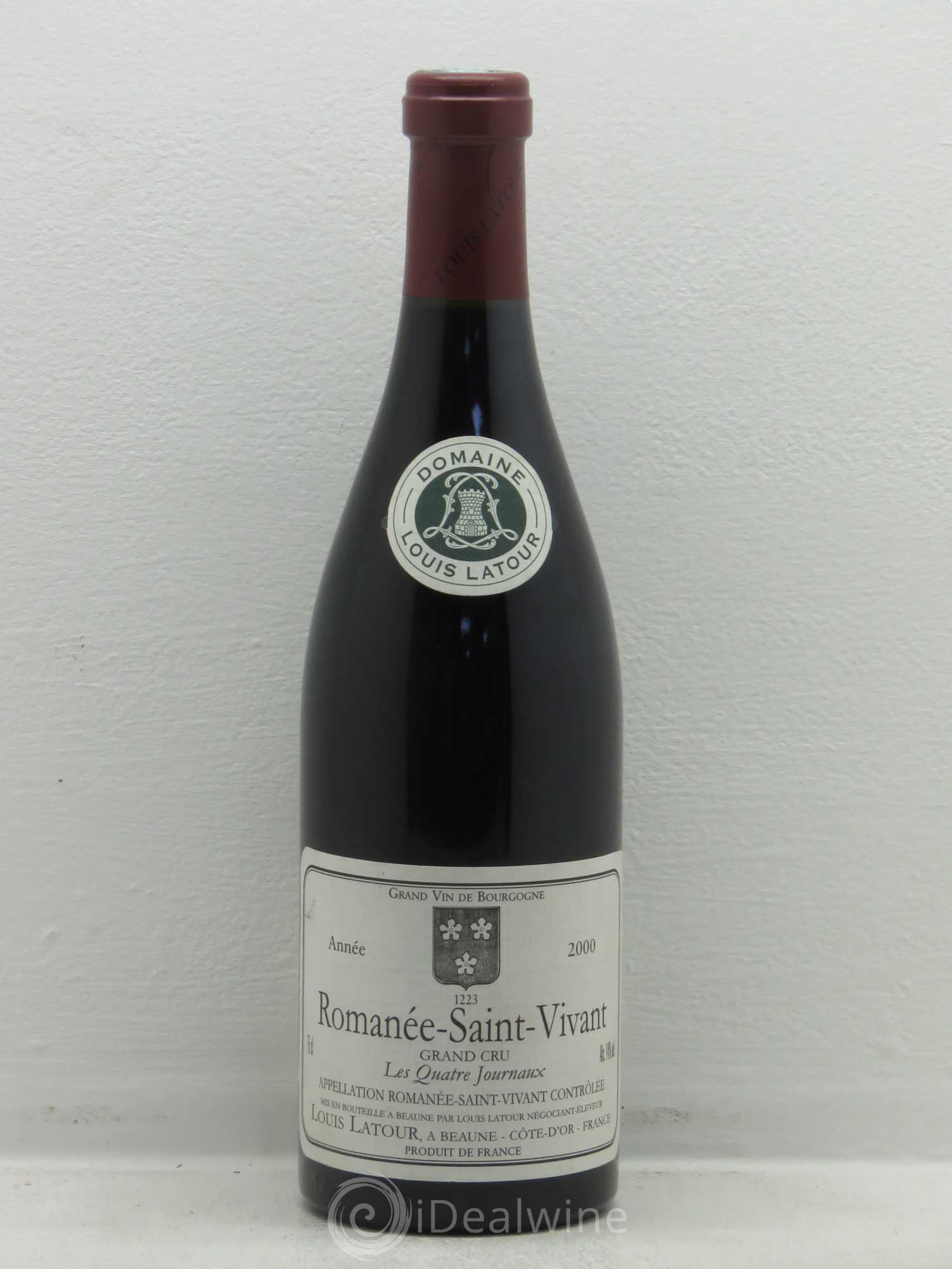 Romanée-Saint-Vivant Grand Cru Les Quatre Journaux Louis Latour 2000 - Lot de 1 bouteille - 0