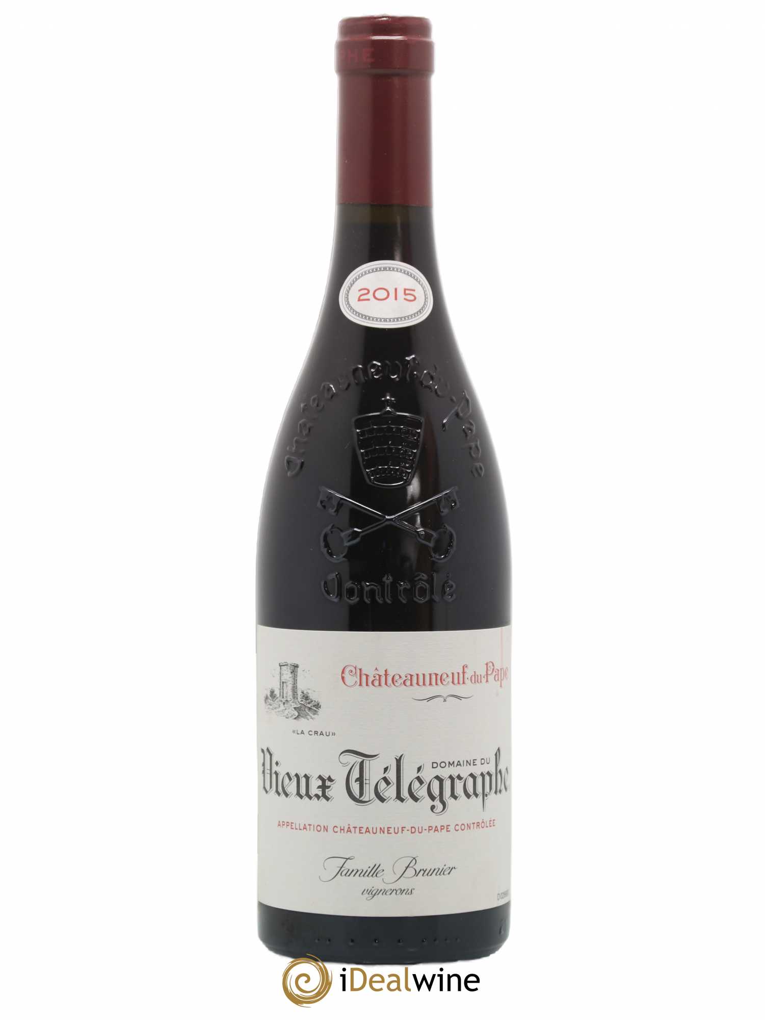 Châteauneuf-du-Pape Vieux Télégraphe (Domaine du) Vignobles Brunier 2015 - Lot de 1 bouteille - 0