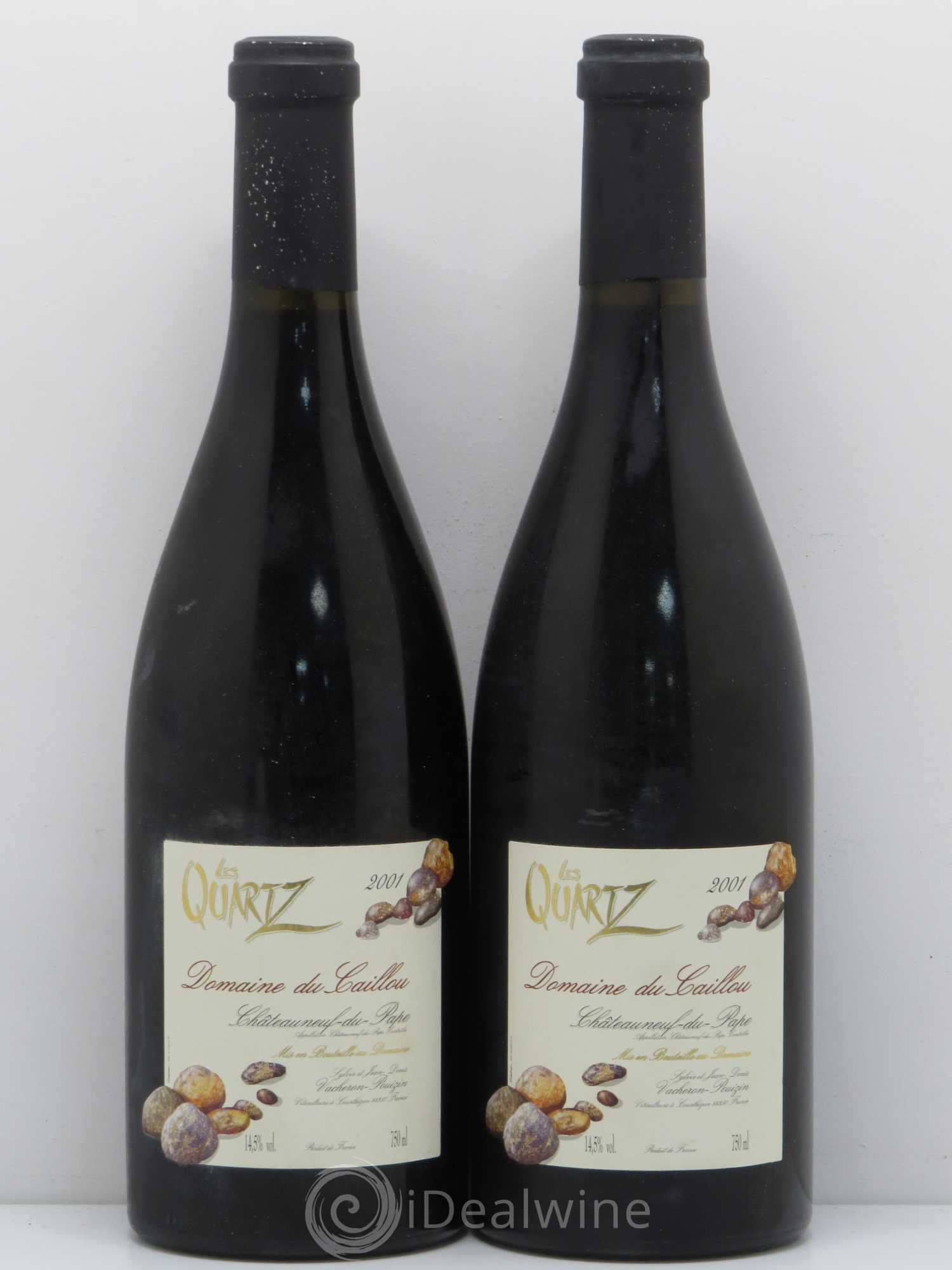Châteauneuf-du-Pape Les Quartz Clos du Caillou 2001 - Lot de 2 bouteilles - 0