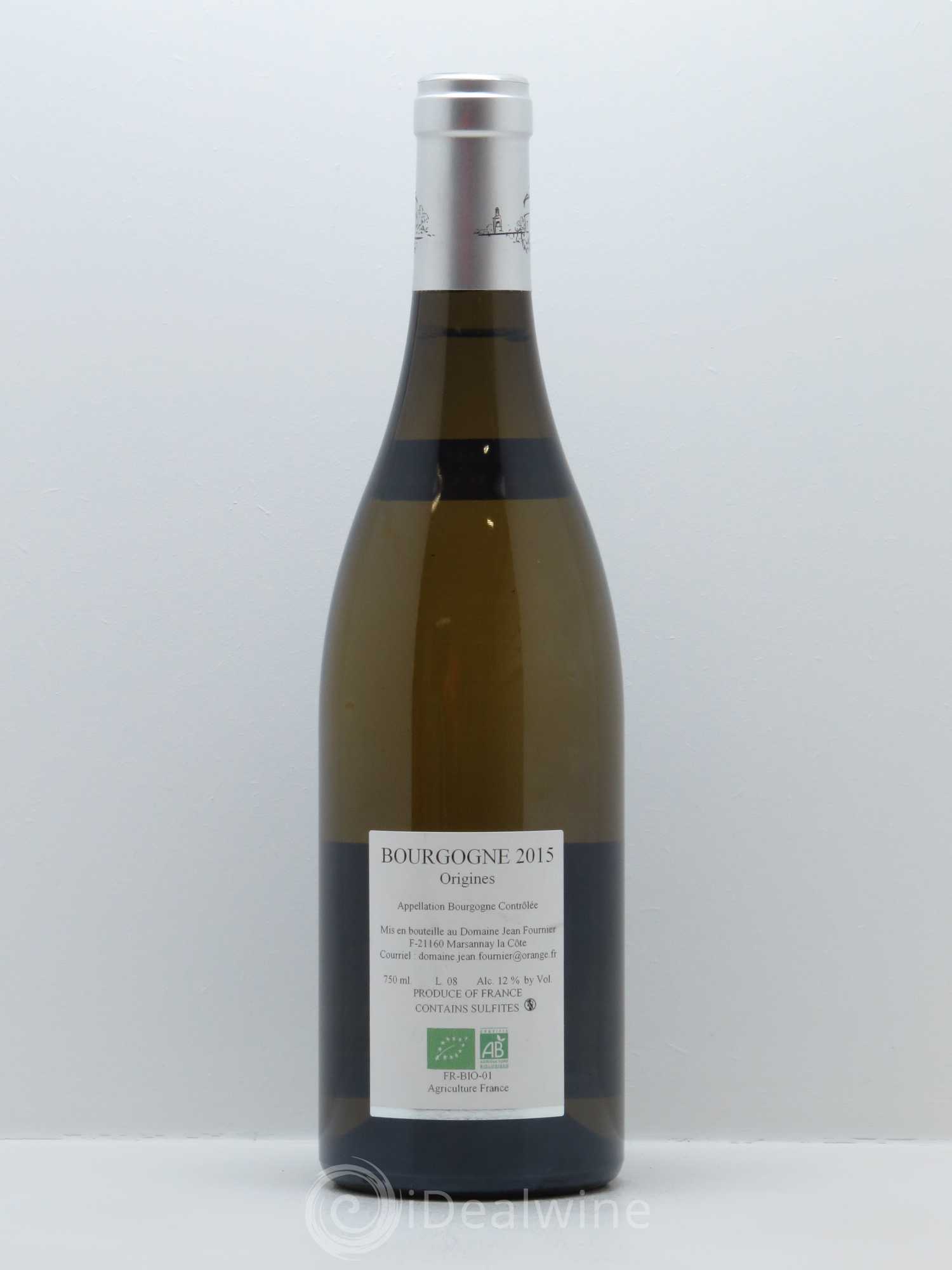 Bourgogne Origines Jean Fournier (Domaine) 2015 - Lot de 1 bouteille - 1