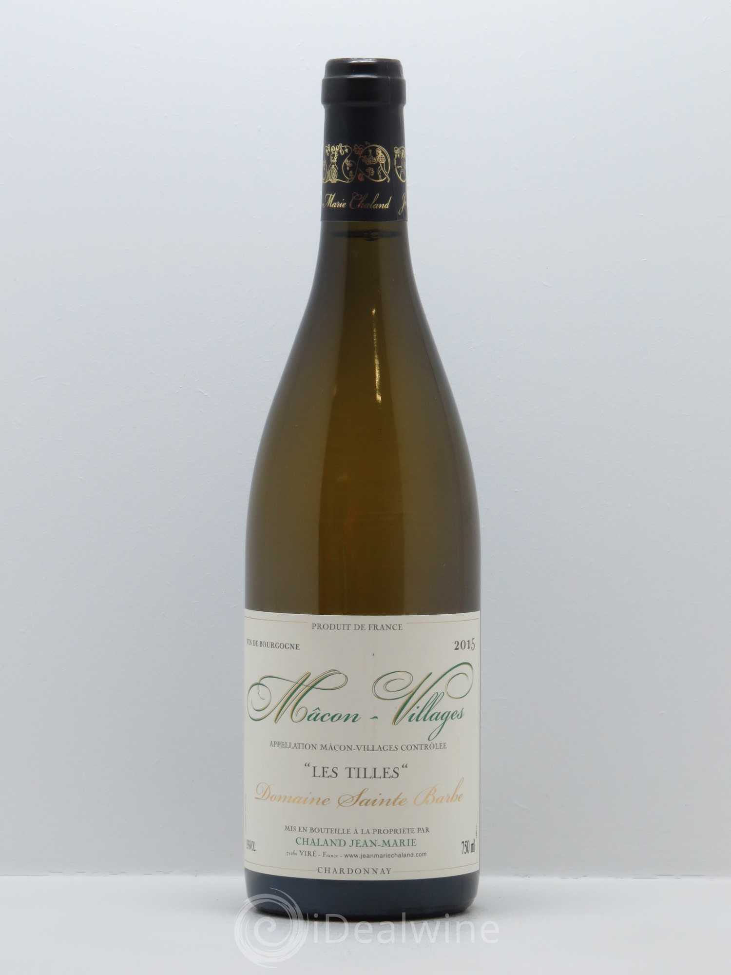 Mâcon Les Tilles Sainte-Barbe (Domaine) 2015 - Lot de 1 bouteille - 0